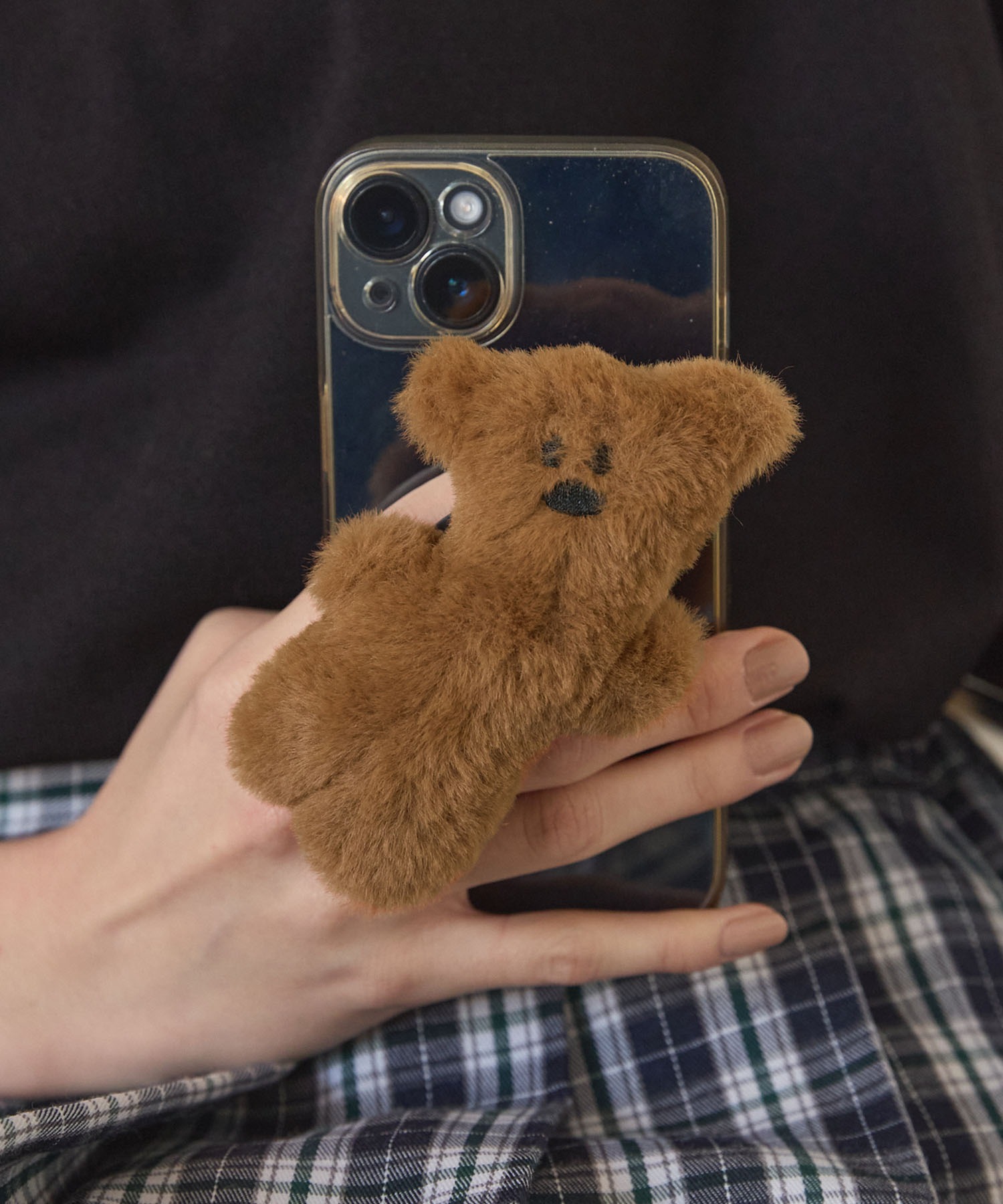 ふわふわ ぬいぐるみ ベアー スマホグリップ MONO-MART LADY'S│MONO