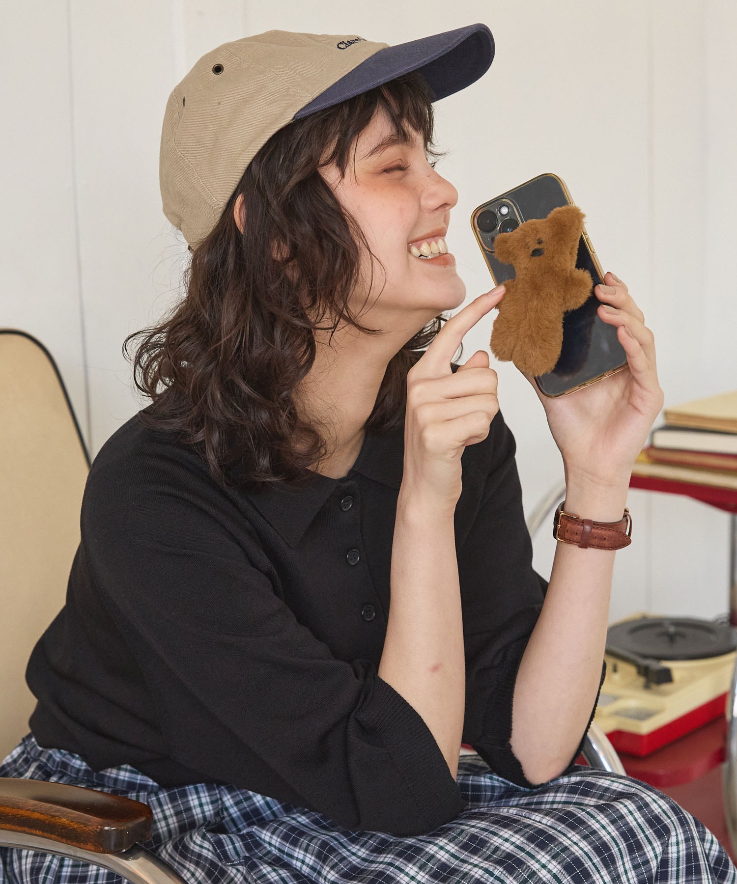 ふわふわ ぬいぐるみ ベアー スマホグリップ MONO-MART LADY'S│MONO