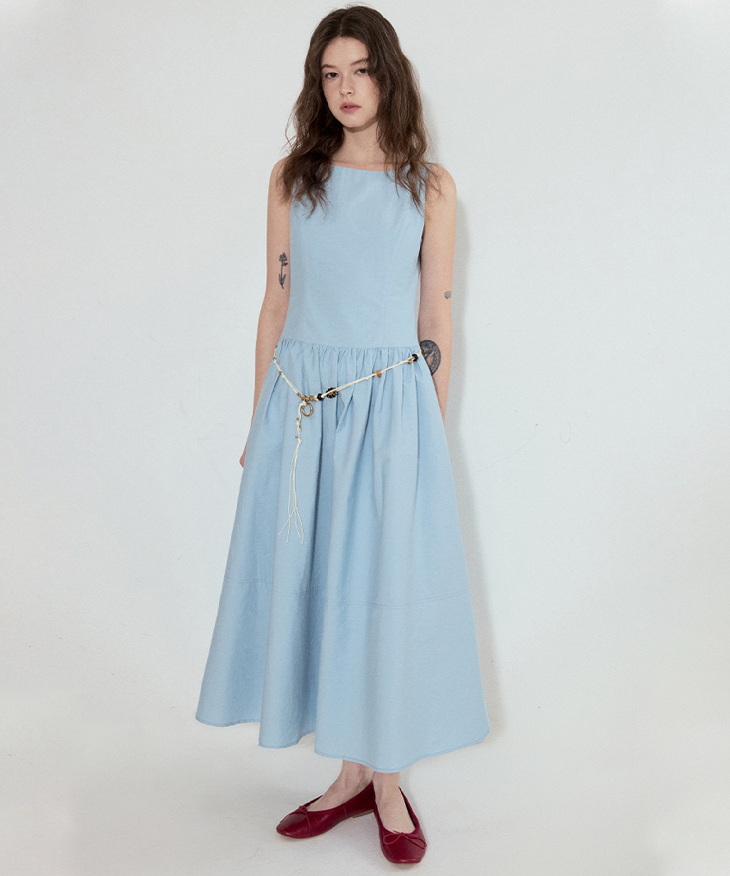 バックホール ノースリーブロングワンピース FX25L070【Fano Studios