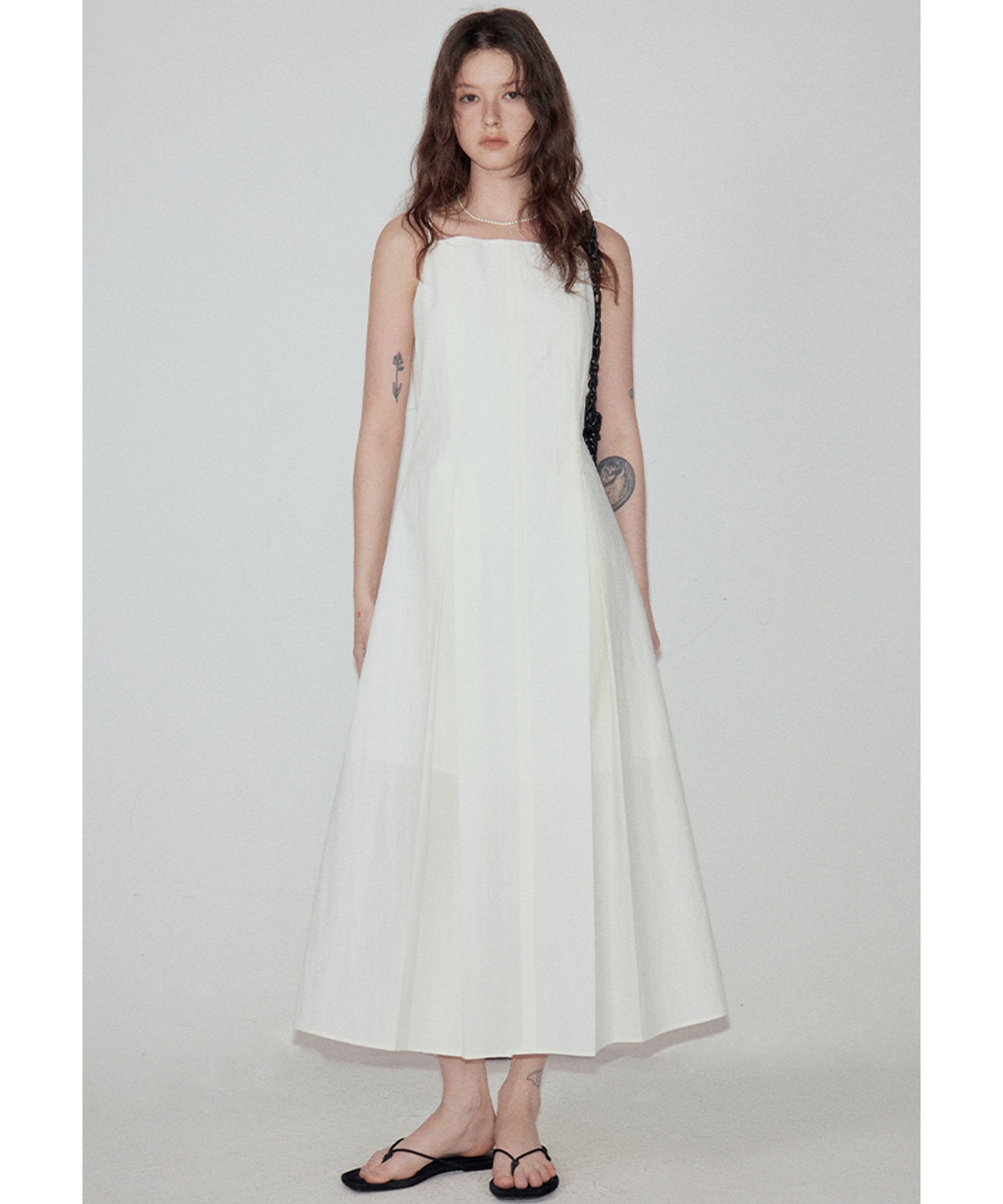 スクエアネック ロングキャミワンピース FX25L030【Fano Studios