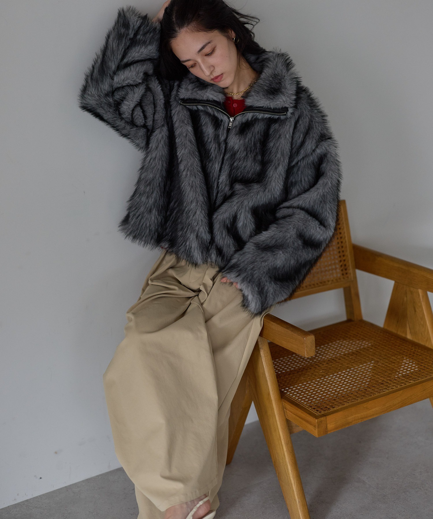 model：161cm
着用サイズ：FREE
