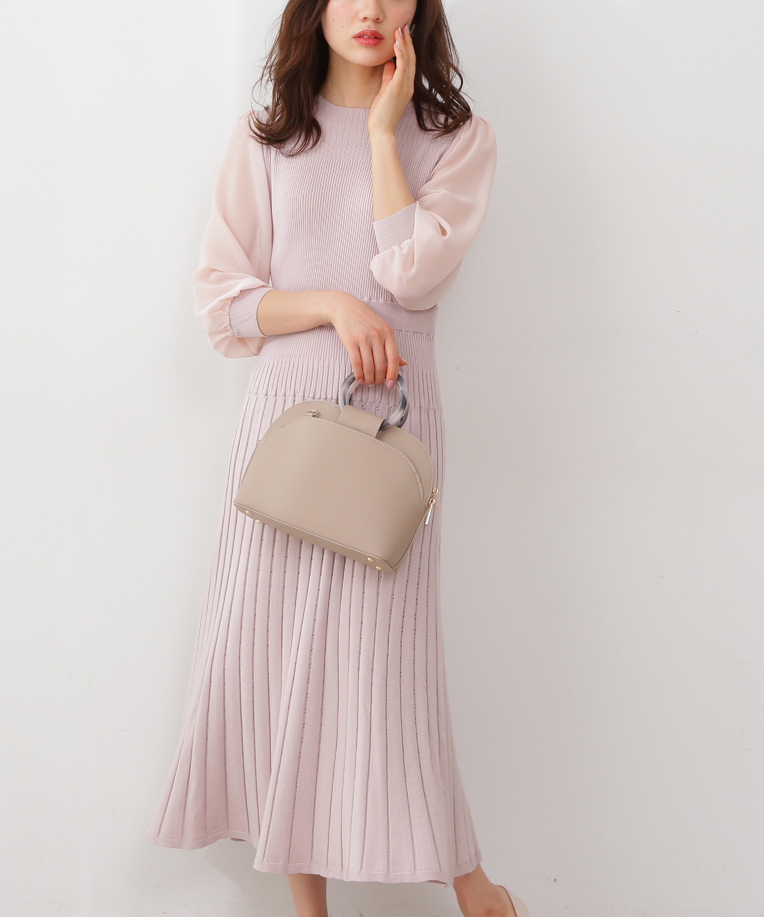 シアースリーブニットワンピース 安い 激安 プチプラ 高品質