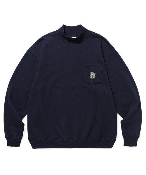 mahagrid/マハグリッド』CREST MOCK NECK SWEATSHIRT/クレストモック