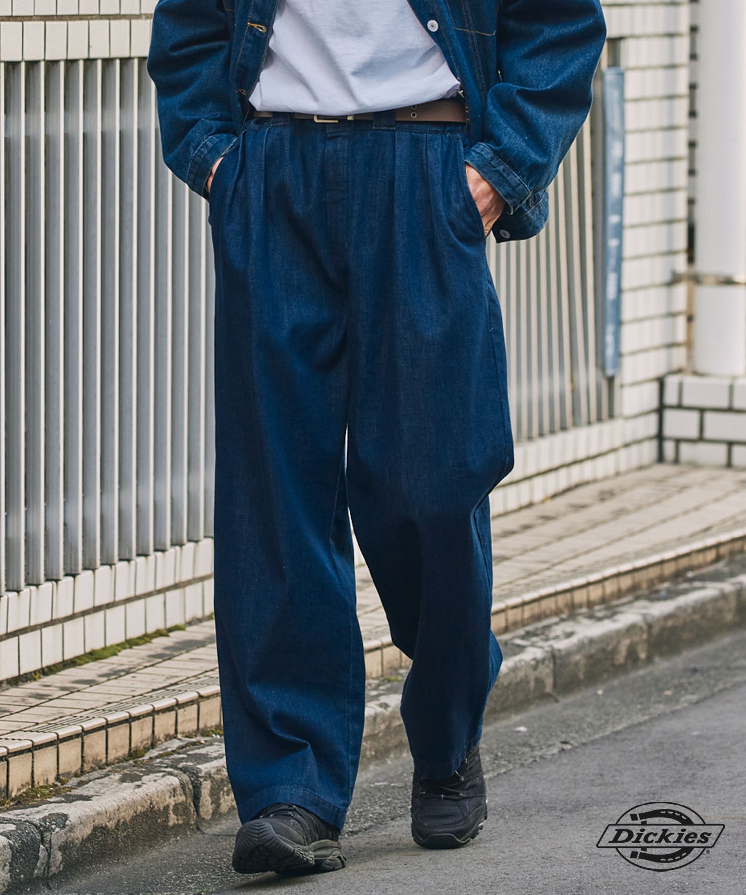 Dickies/ディッキーズ TCツイル ツータック イージーワイドストレート