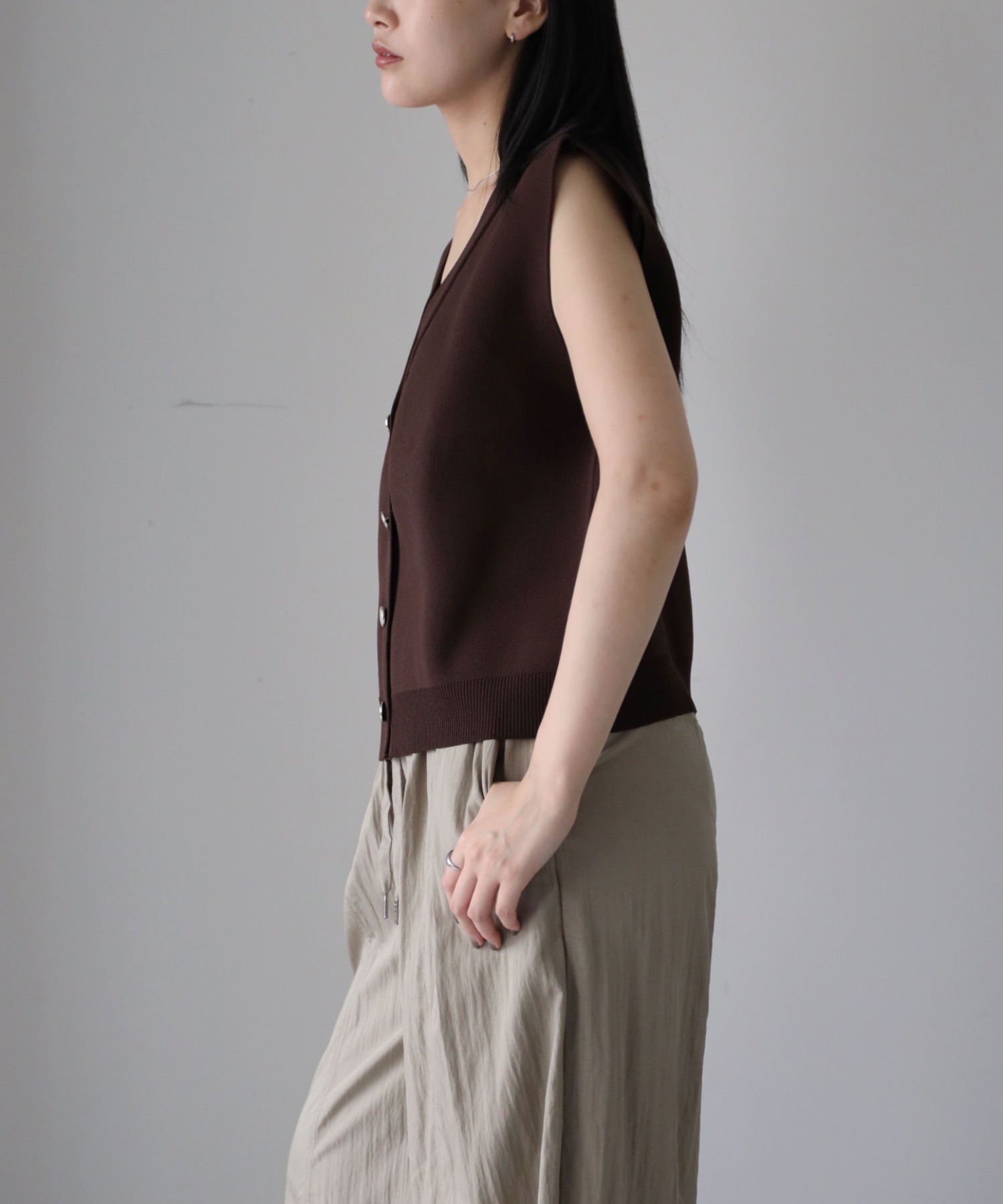 model：164cm. 着用サイズ：FREE