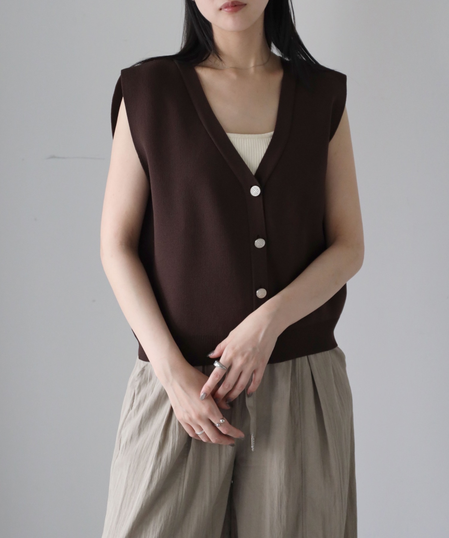 model：164cm. 着用サイズ：FREE