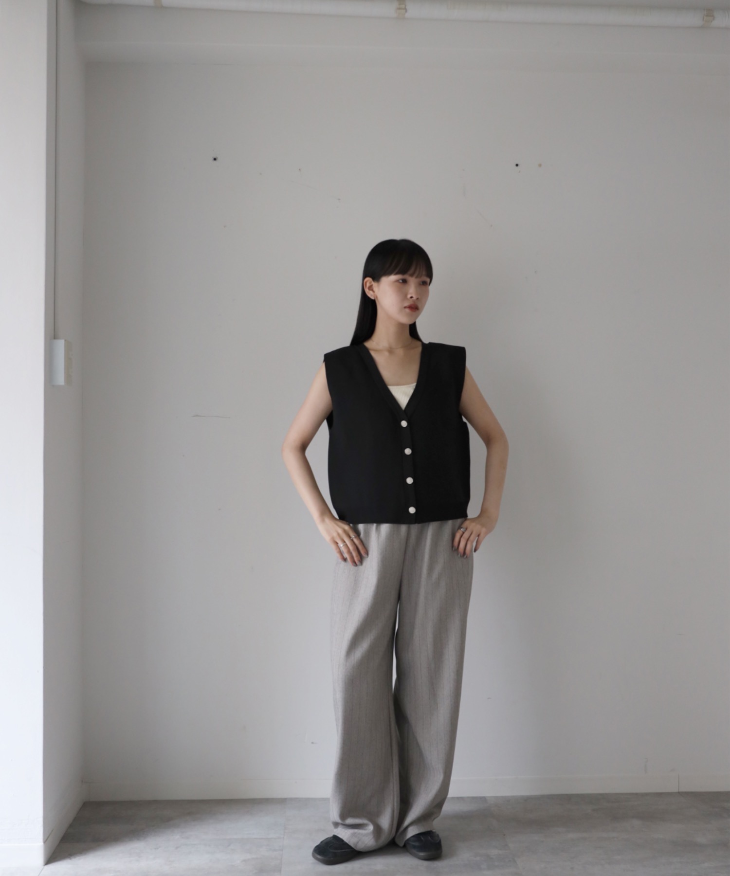 model：164cm. 着用サイズ：FREE
