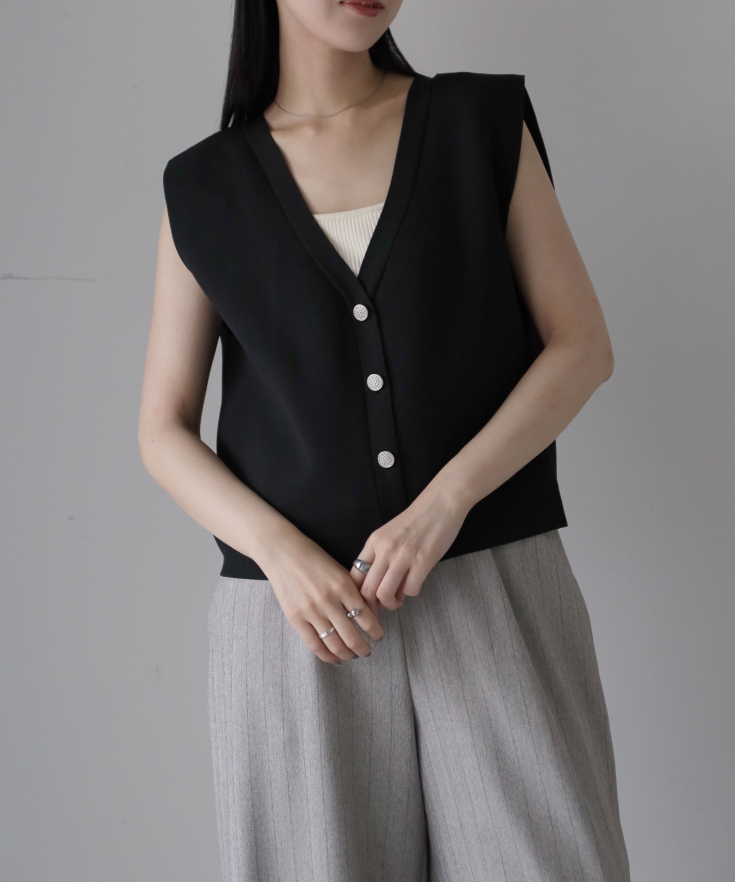 model：164cm. 着用サイズ：FREE