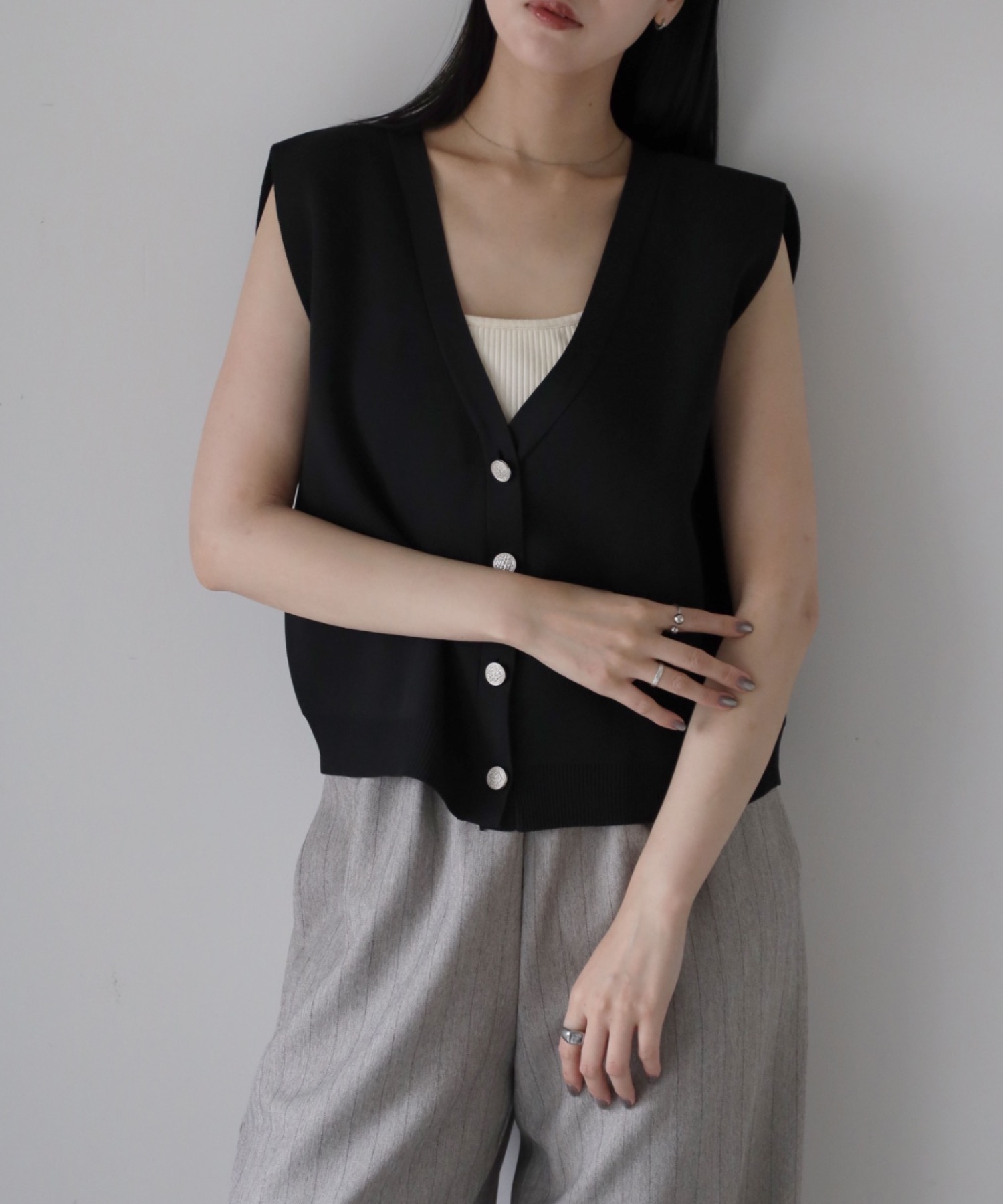 model：164cm. 着用サイズ：FREE