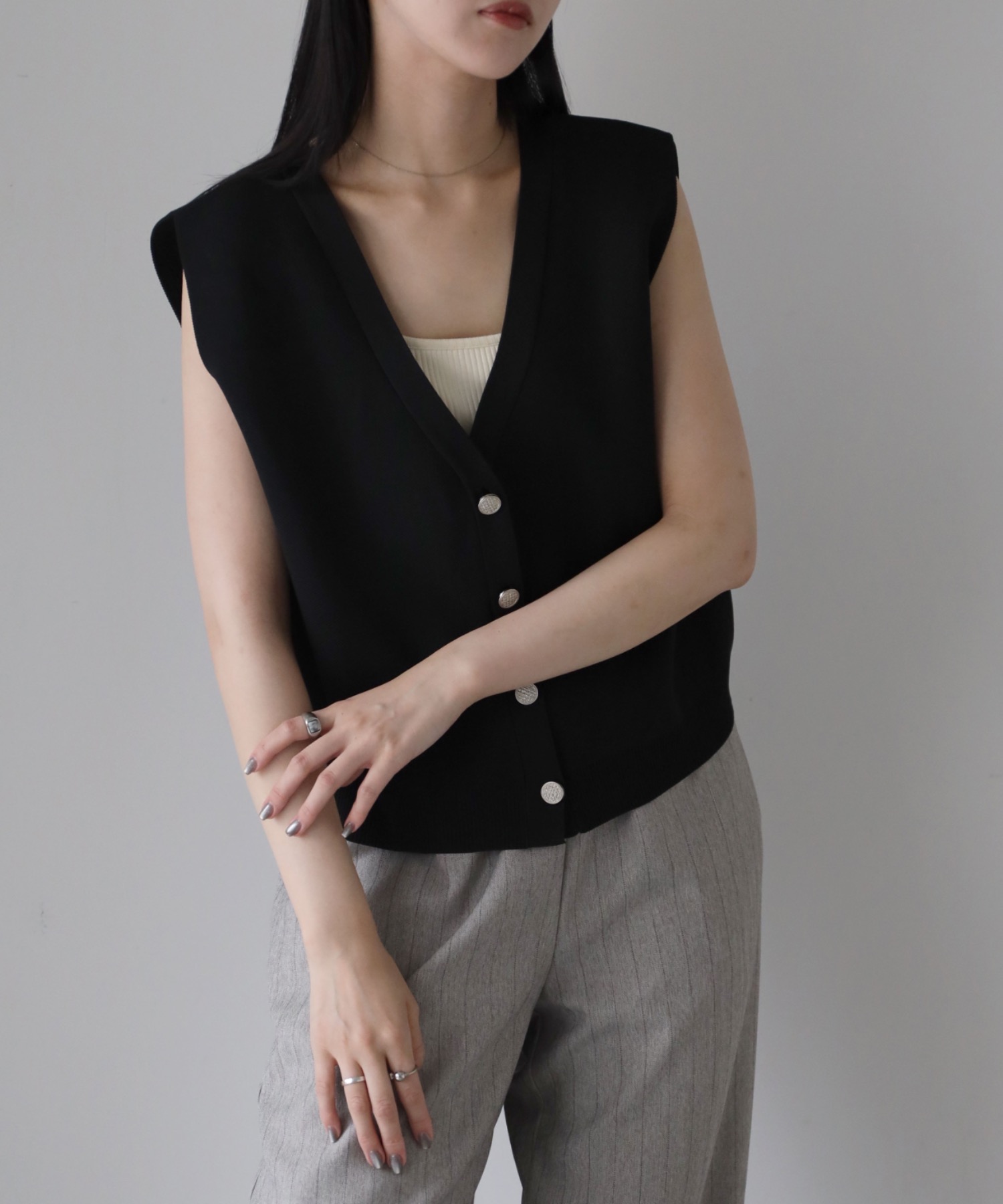 model：164cm. 着用サイズ：FREE