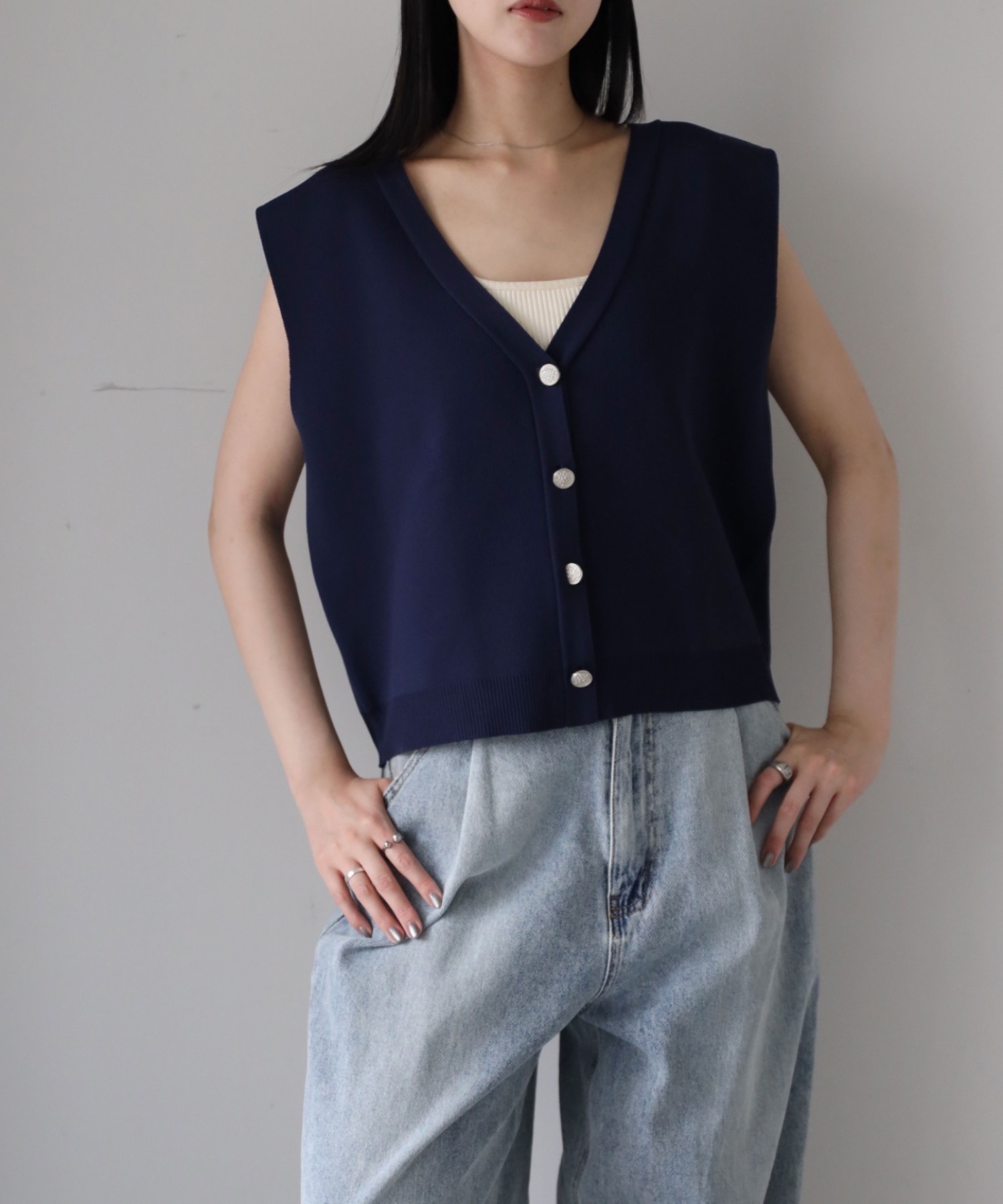 model：164cm. 着用サイズ：FREE