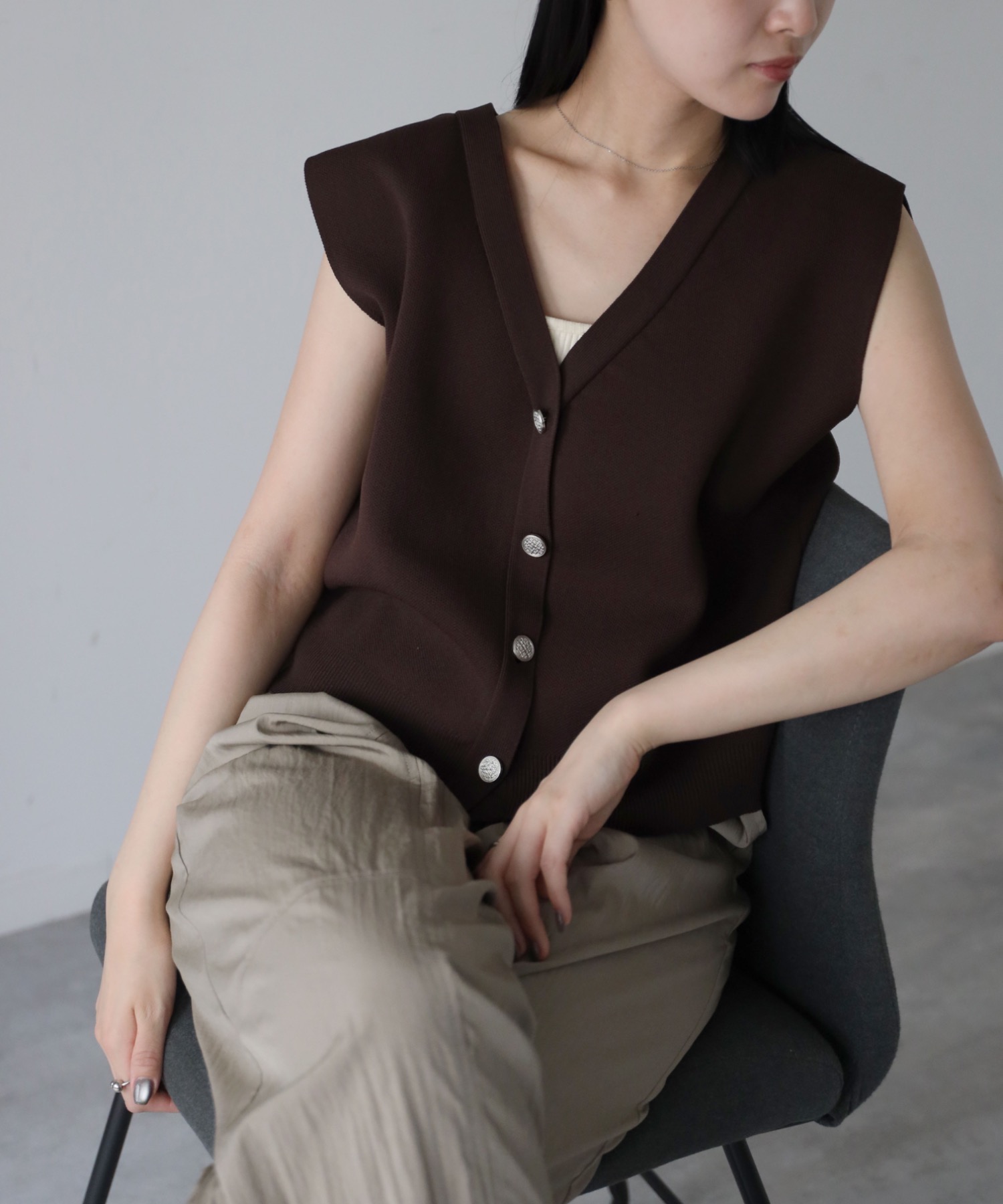 model：164cm. 着用サイズ：FREE
