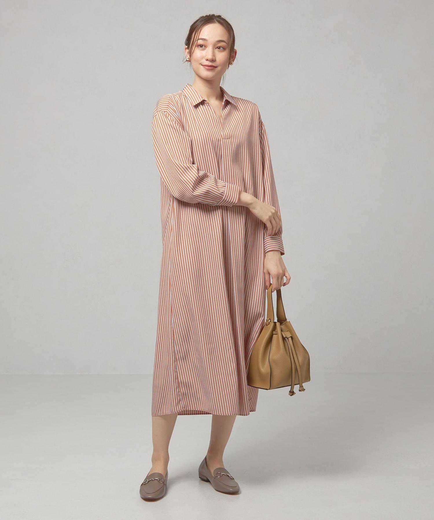 商品詳細 Closet Story クローゼットストーリー ストライプ ベルト シャツワンピース ウォッシャブル The Station Store ザ ステーション ストア 公式通販