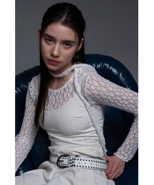 tシャツ A'GEM/9 × .kom 「 FANCY CLUB/ファンシークラブ」 POIN LACE LAYERED TEE/レースレイヤードロン A'GEM/9 × .kom 『 FANCY CLUB/ファンシークラブ』 POIN LACE