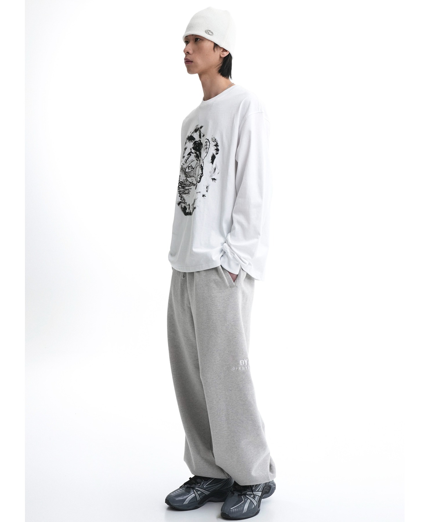 ★OY★WRINKLE ODOLLY LONG SLEEVE-BLUE★正規品/韓国直送料込 OY（オーワイ）の「『OY/オーワイ』TWIN ODOLLY LONG SLEEVE