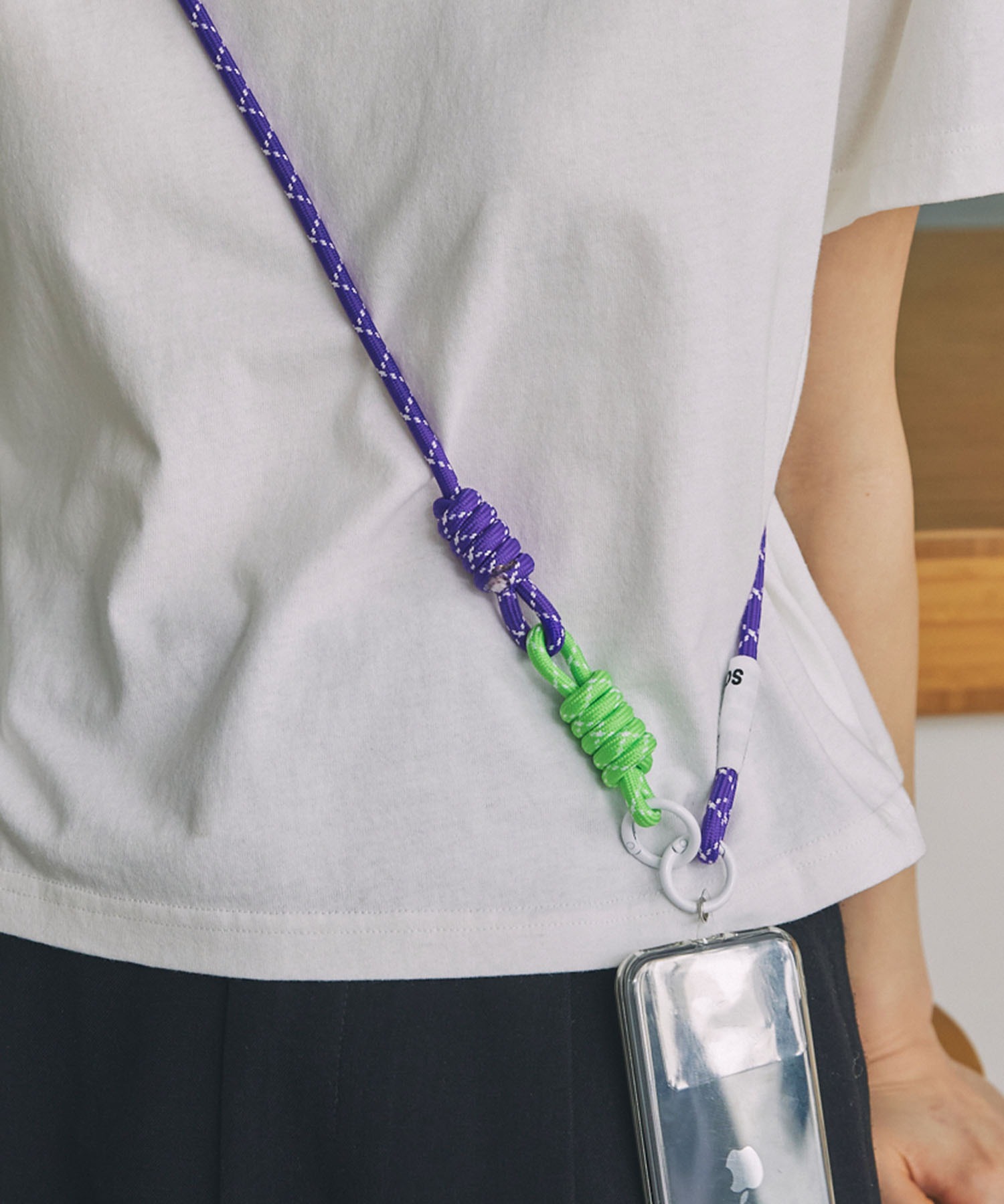 Unblend】配色ドローコード スマホ ショルダー ストラップ Unblend