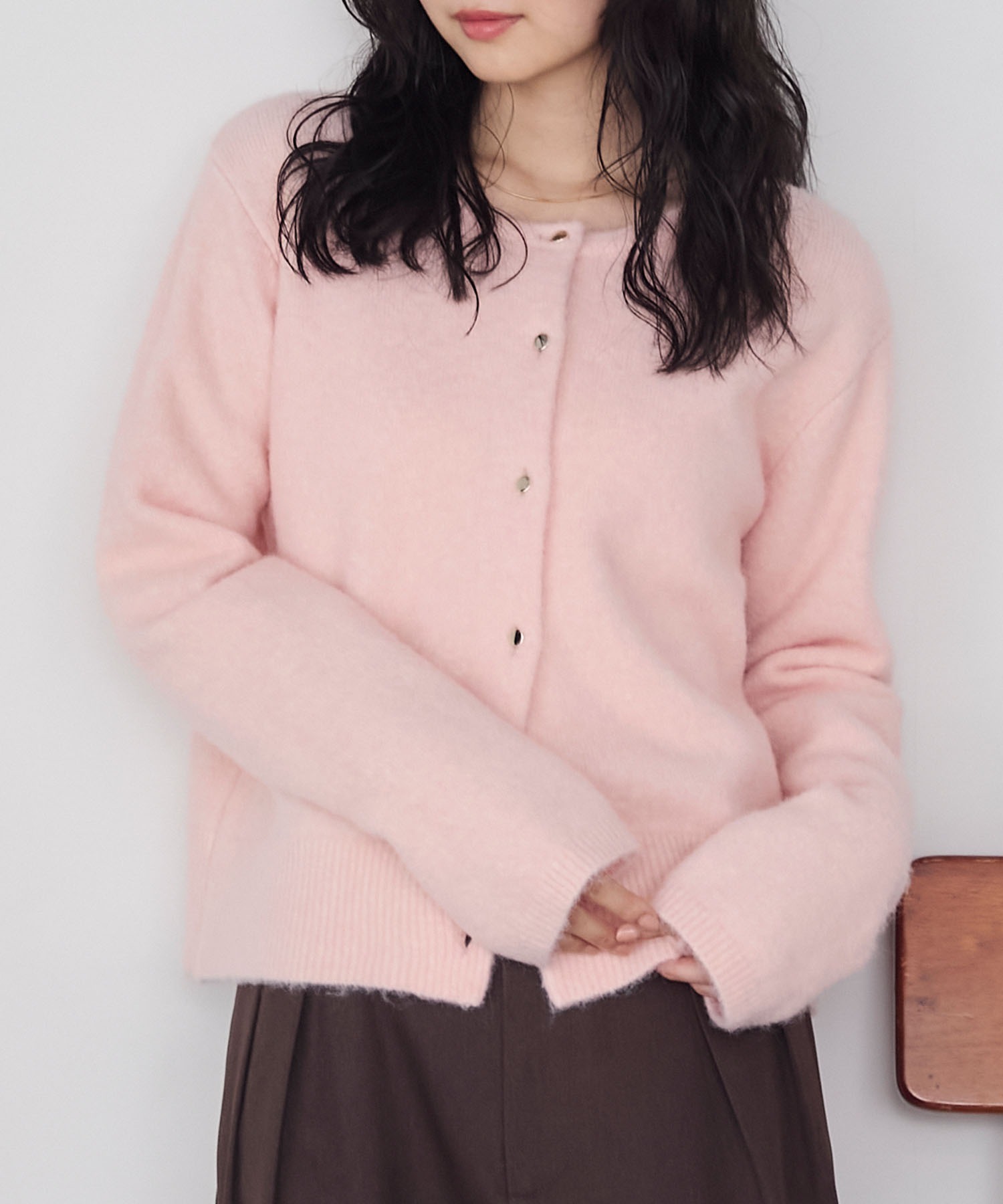 forksy.】ふわもちゴールドボタンニットカーディガン forksy.│MONO