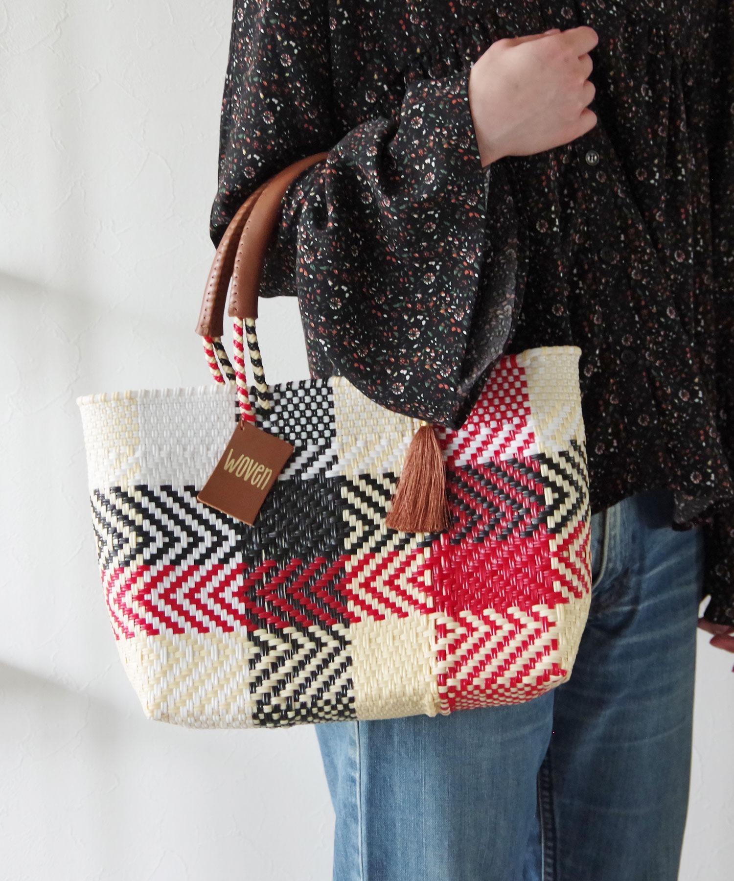 WOVEN (ウーヴン) / メキシコ製 バスケットバッグ メルカドバッグ かご