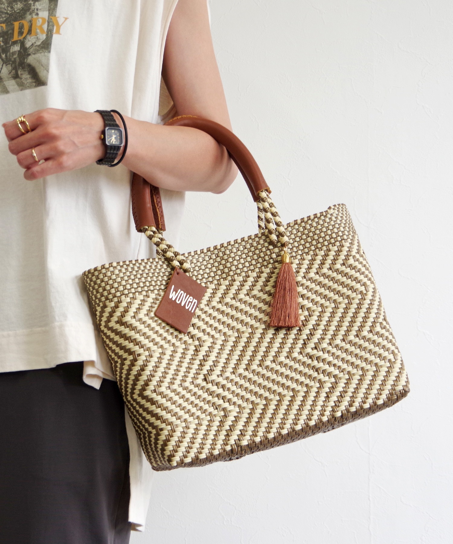 WOVEN (ウーヴン) / メキシコ製 バスケットバッグ メルカドバッグ かご