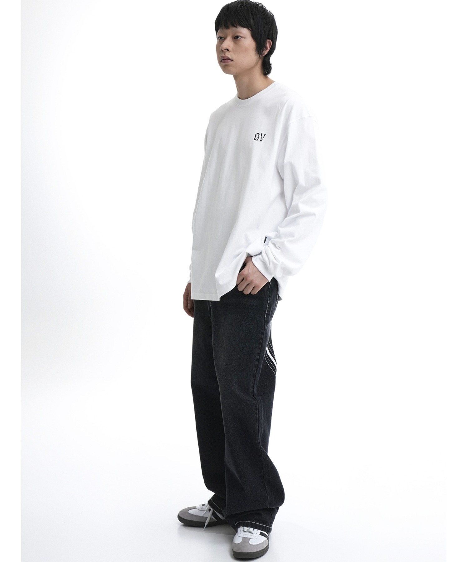 ★OY★B.S.L LONG SLEEVE-BLACK★正規品/韓国直送料込/人気 OY/オーワイ』 B.S.L LONG SLEEVE/B.S.L長袖Tシャツ OY│A'GEM/9