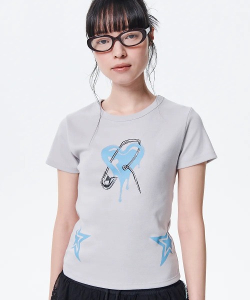 tシャツ A'GEM/9 × .kom 「runningHIGH/ランニングハイ」MELTING HEART T-SHIRT/メルティングハート Tシ A'GEM/9 × .kom 『runningHIGH/ランニングハイ』MELTING HEART T