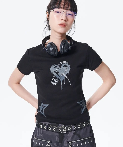 tシャツ A'GEM/9 × .kom 「runningHIGH/ランニングハイ」MELTING HEART T-SHIRT/メルティングハート Tシ A'GEM/9 × .kom 『runningHIGH/ランニングハイ』MELTING HEART T