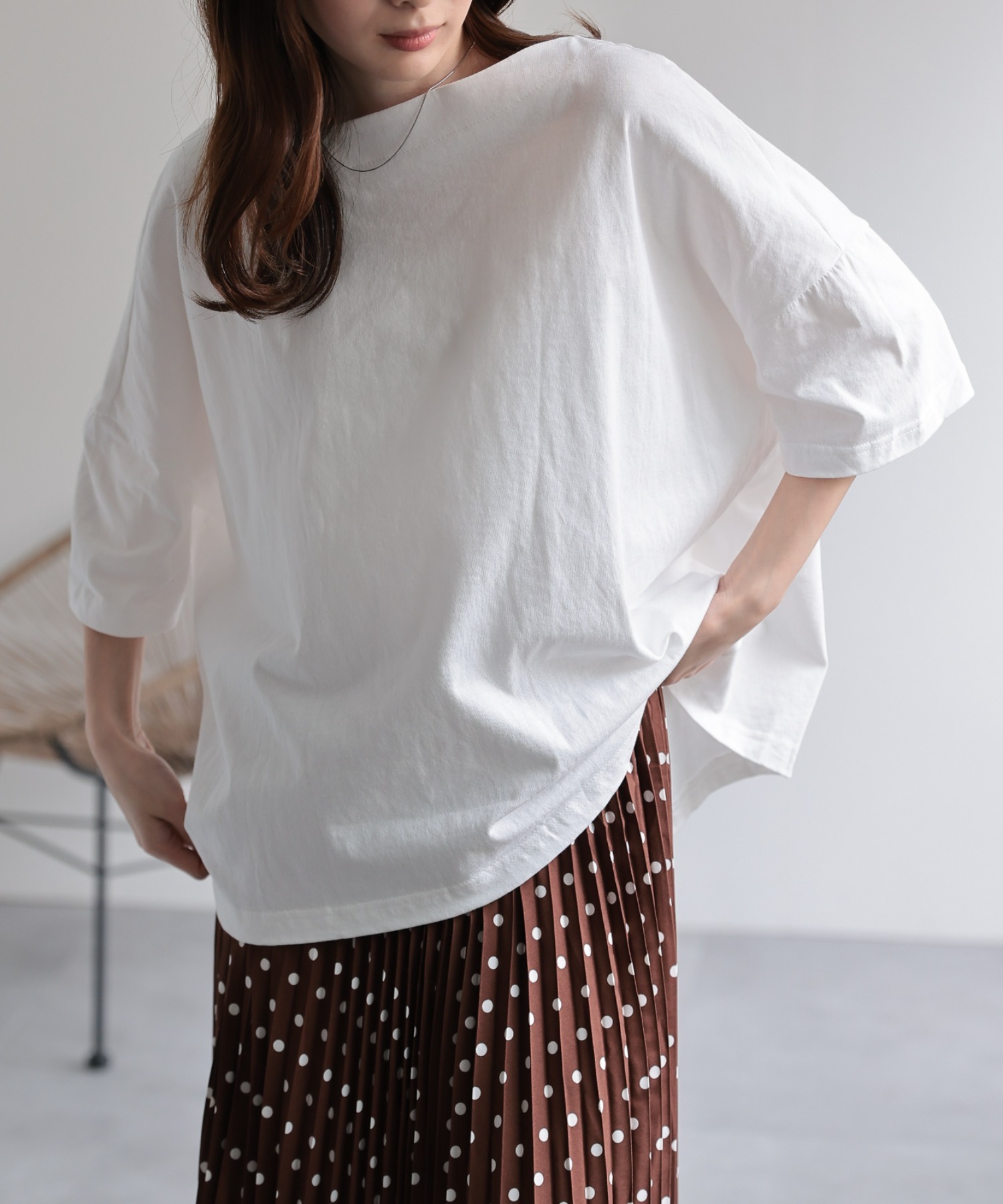 model：162cm 着用サイズ：F