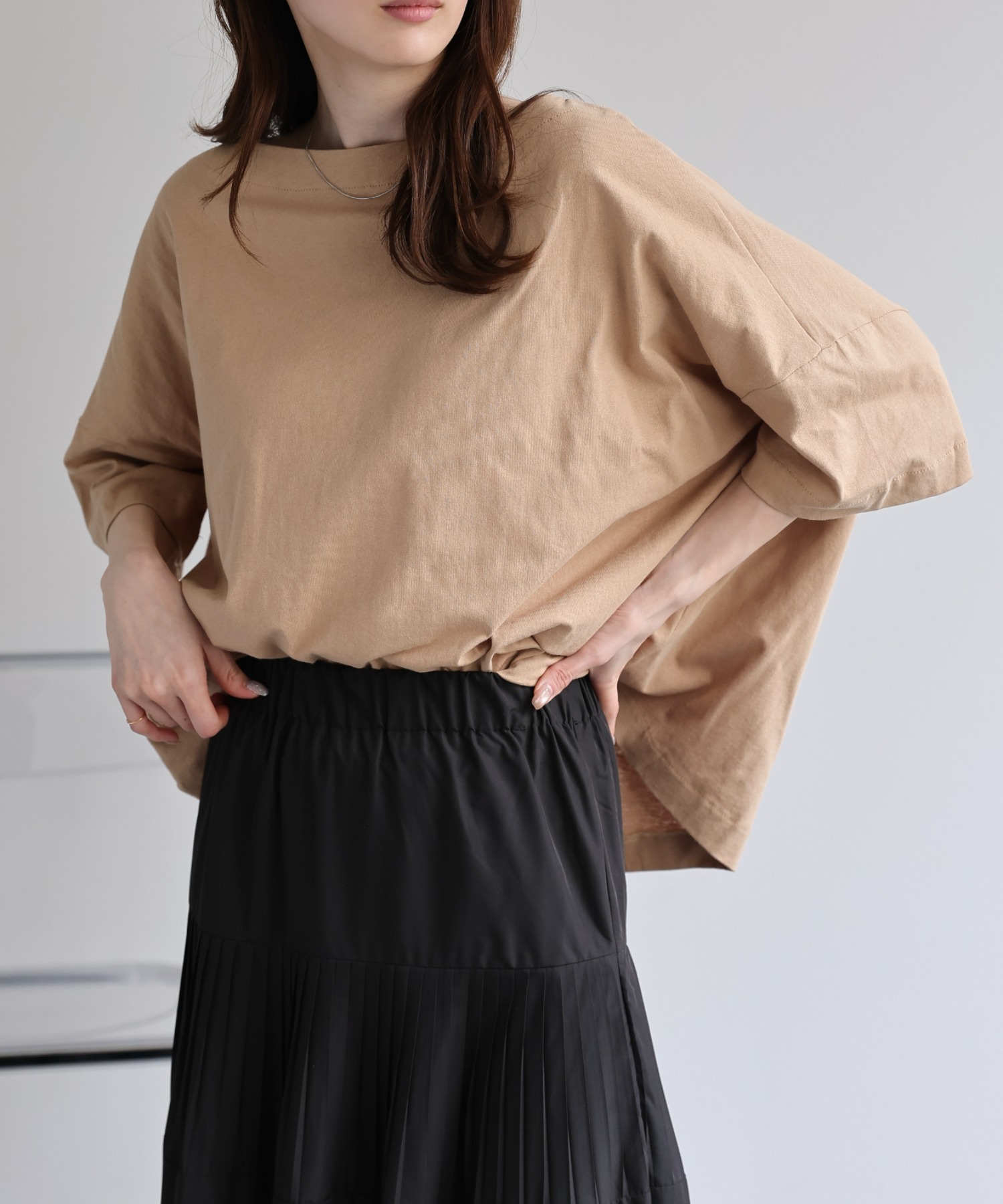 model：162cm 着用サイズ：F