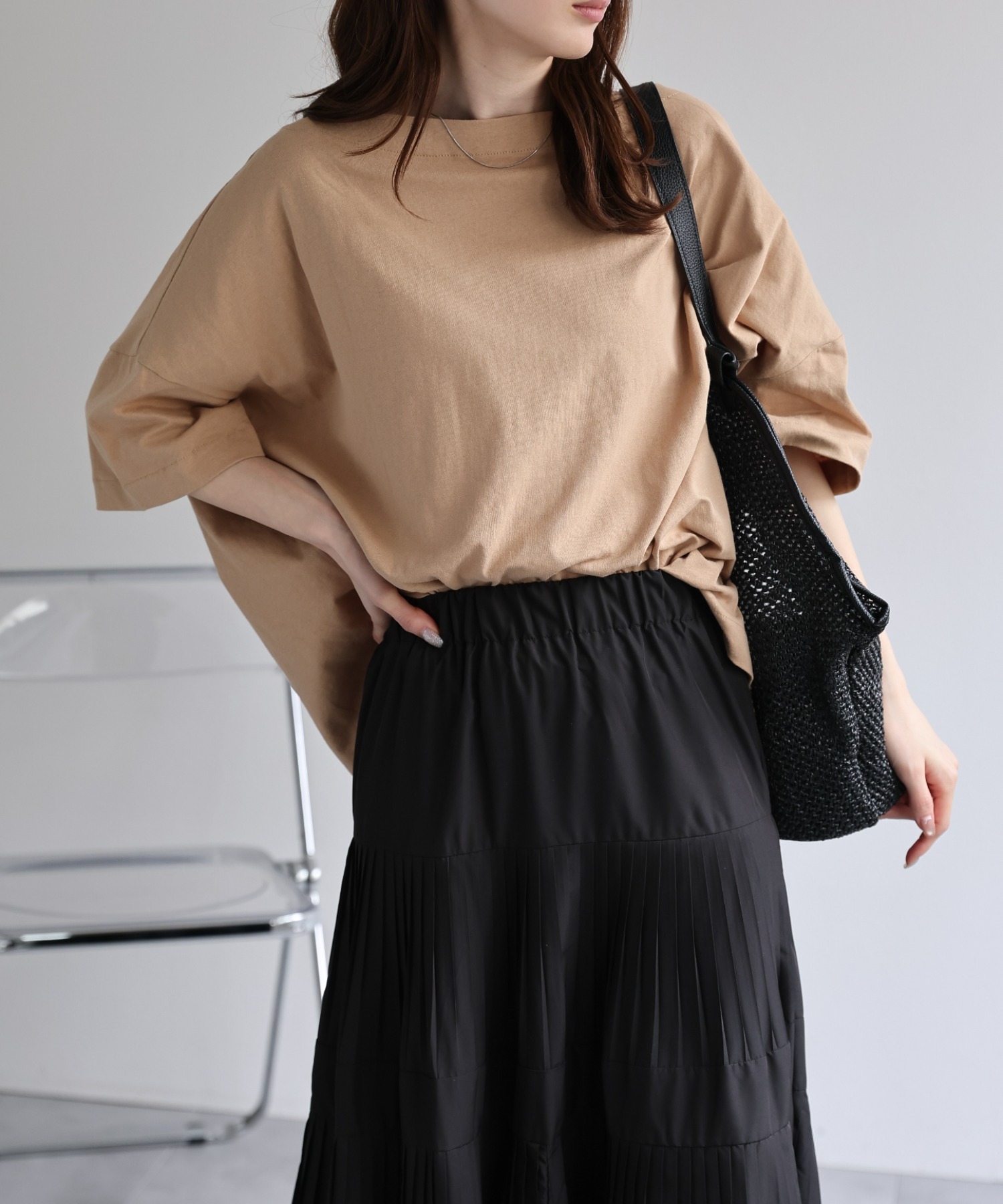 model：162cm 着用サイズ：F