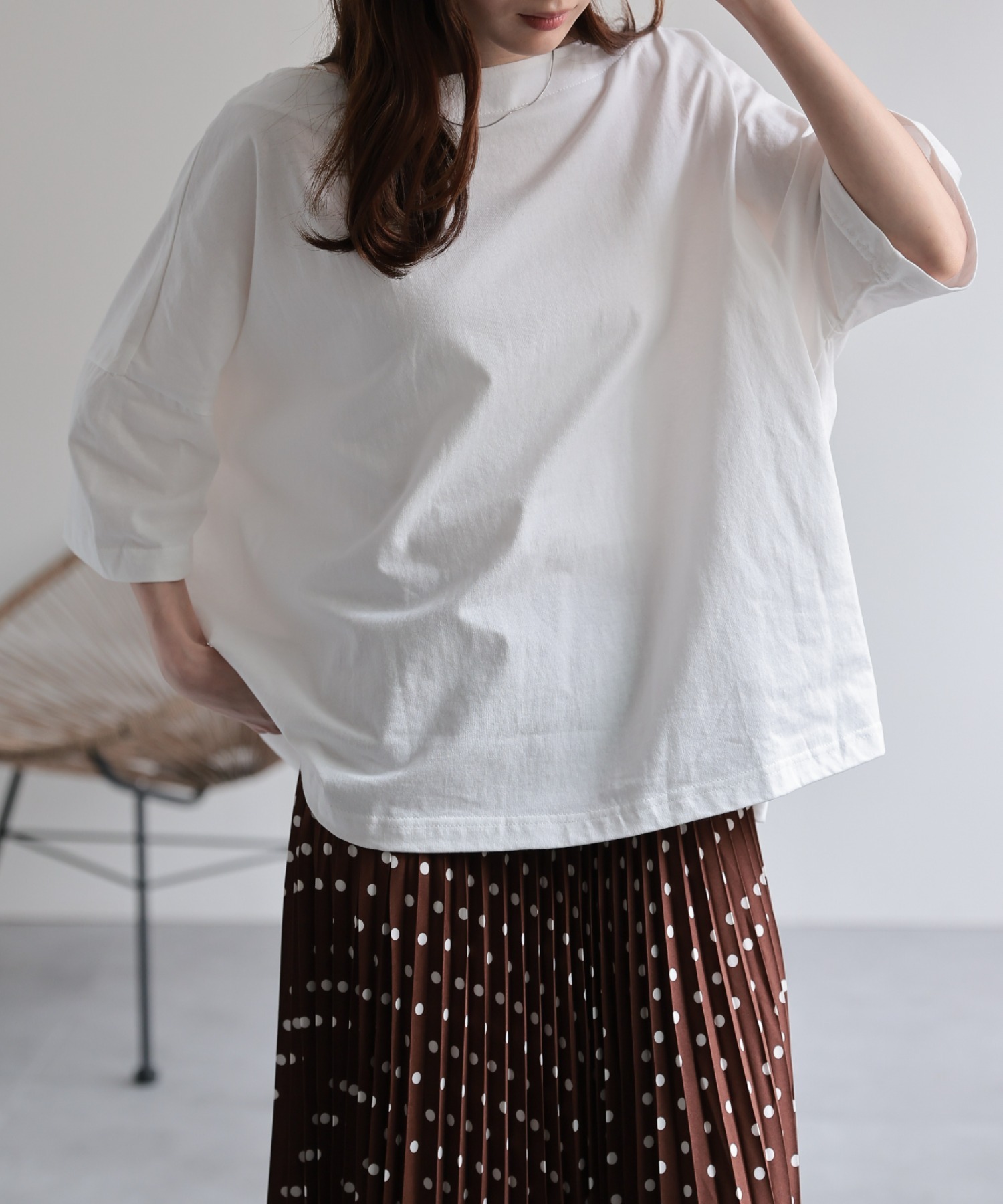 model：162cm 着用サイズ：F