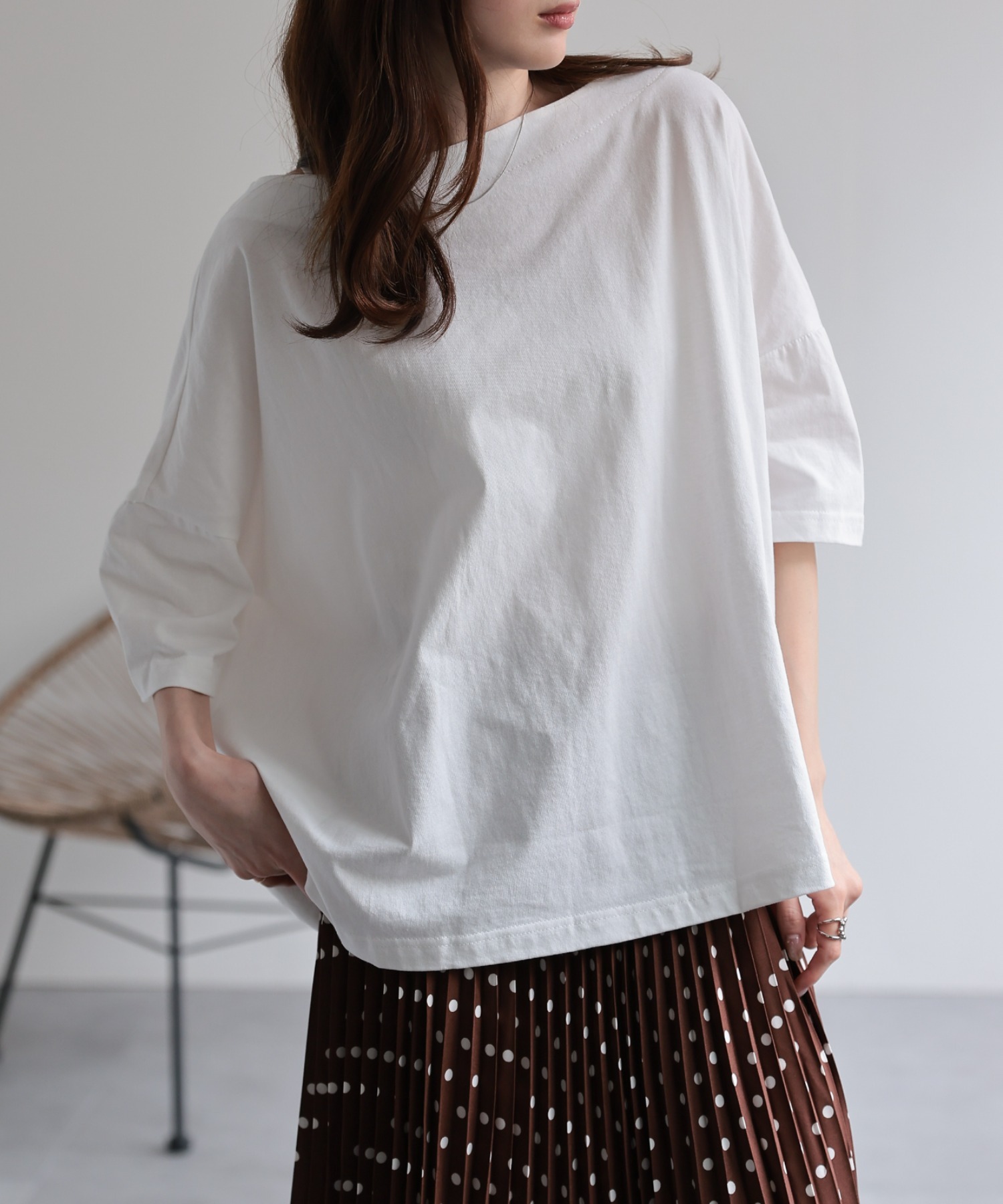 model：162cm 着用サイズ：F