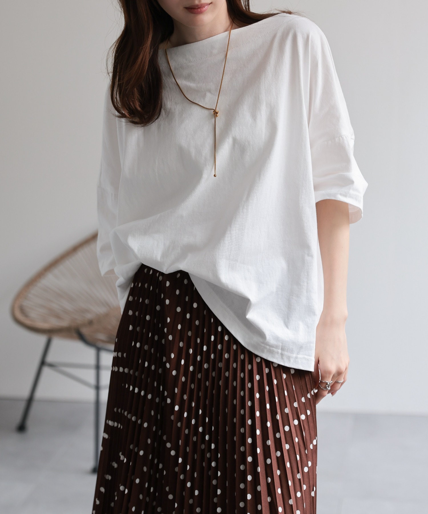model：162cm 着用サイズ：F