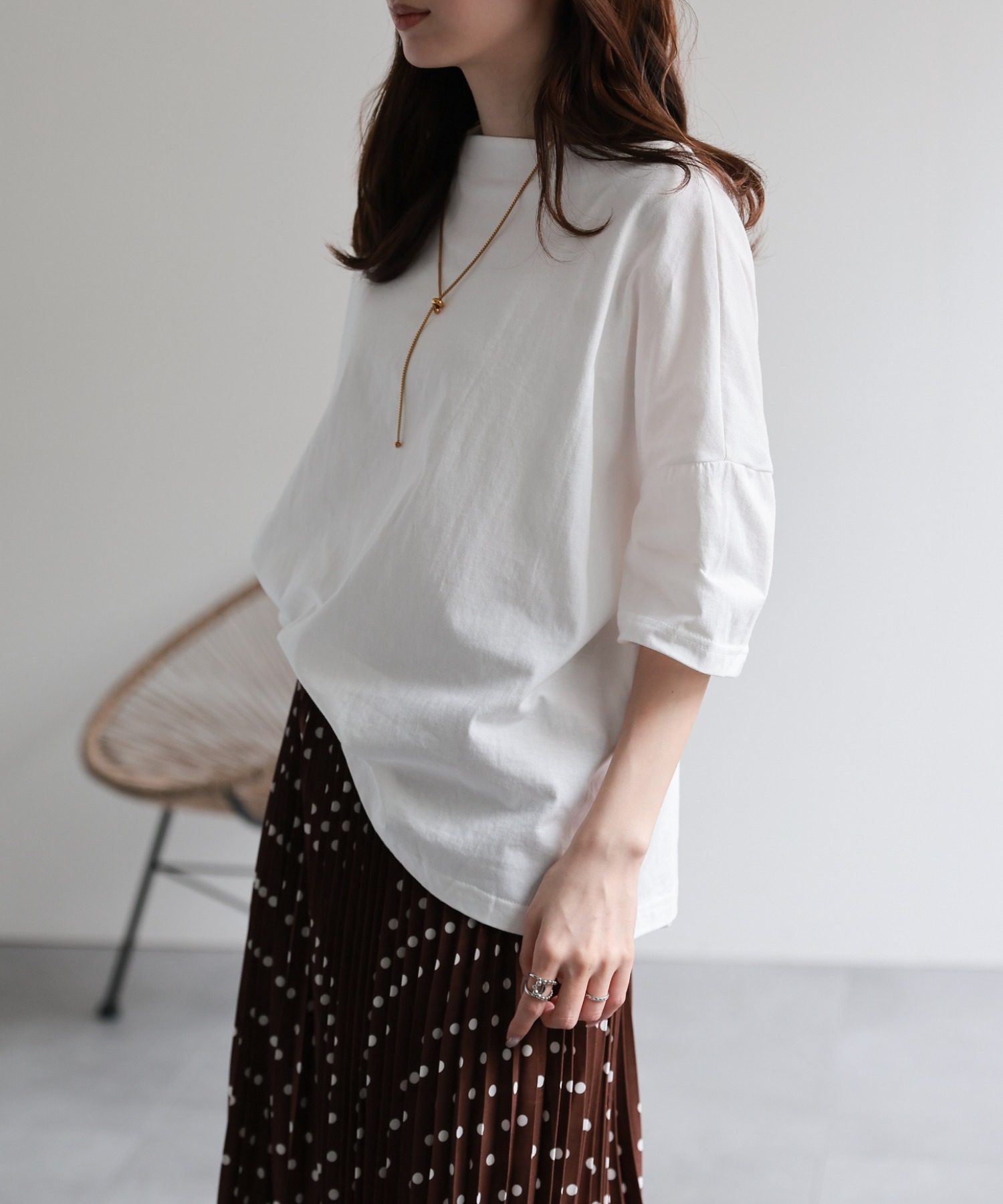 model：162cm 着用サイズ：F