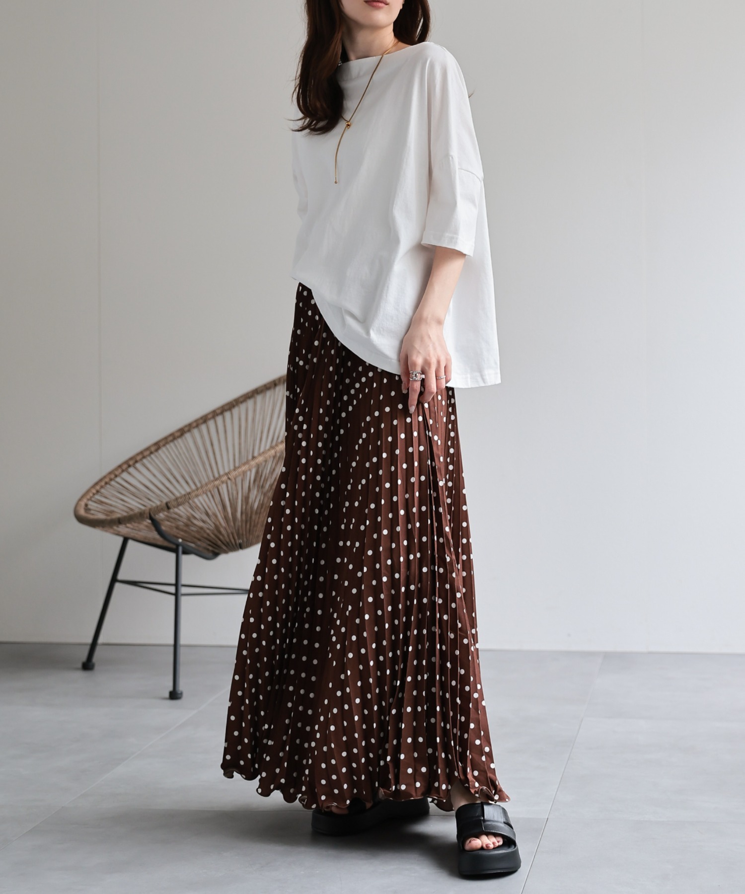 model：162cm 着用サイズ：F