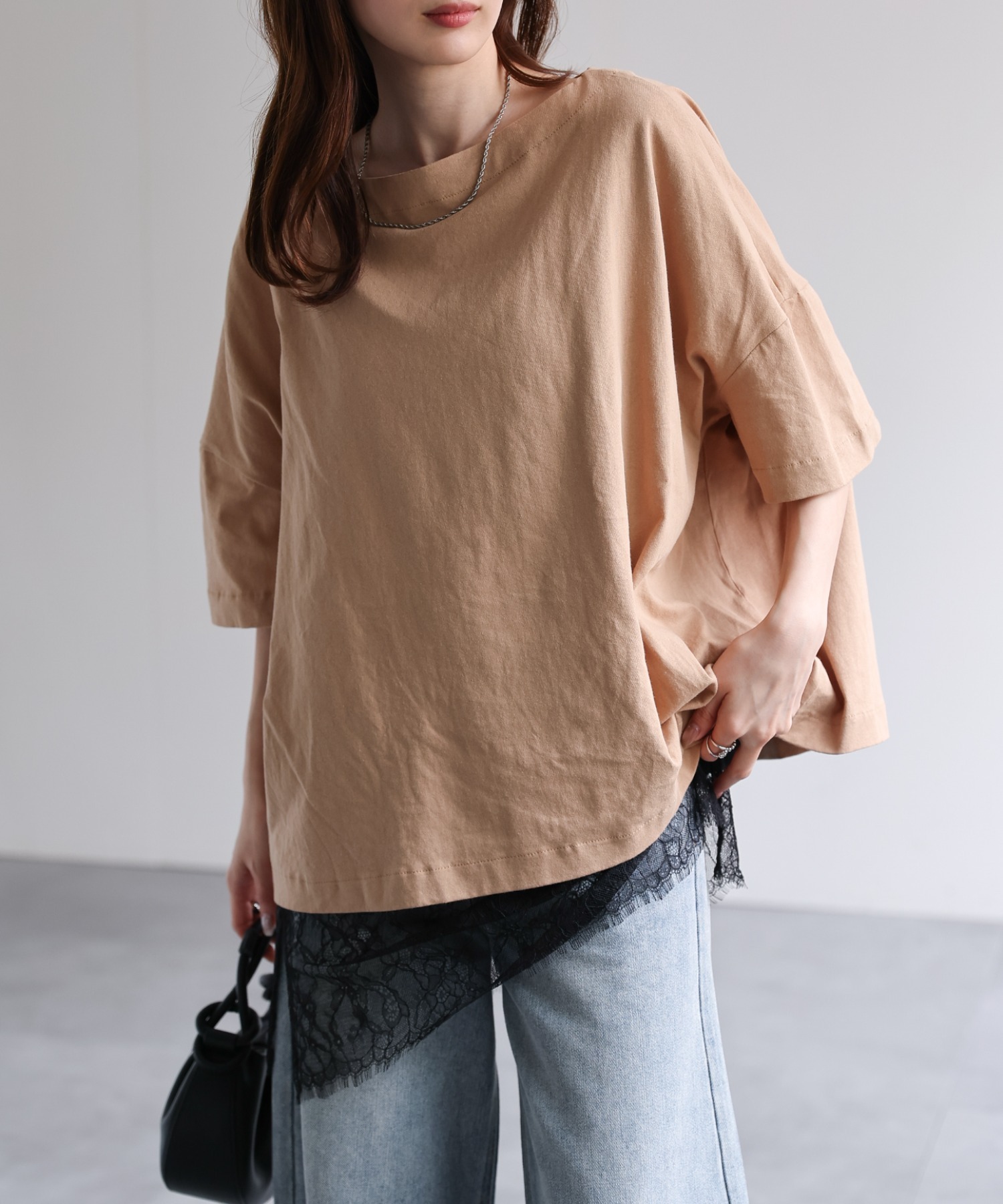 model：162cm 着用サイズ：F
