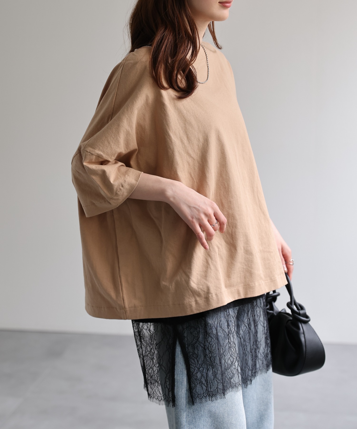 model：162cm 着用サイズ：F