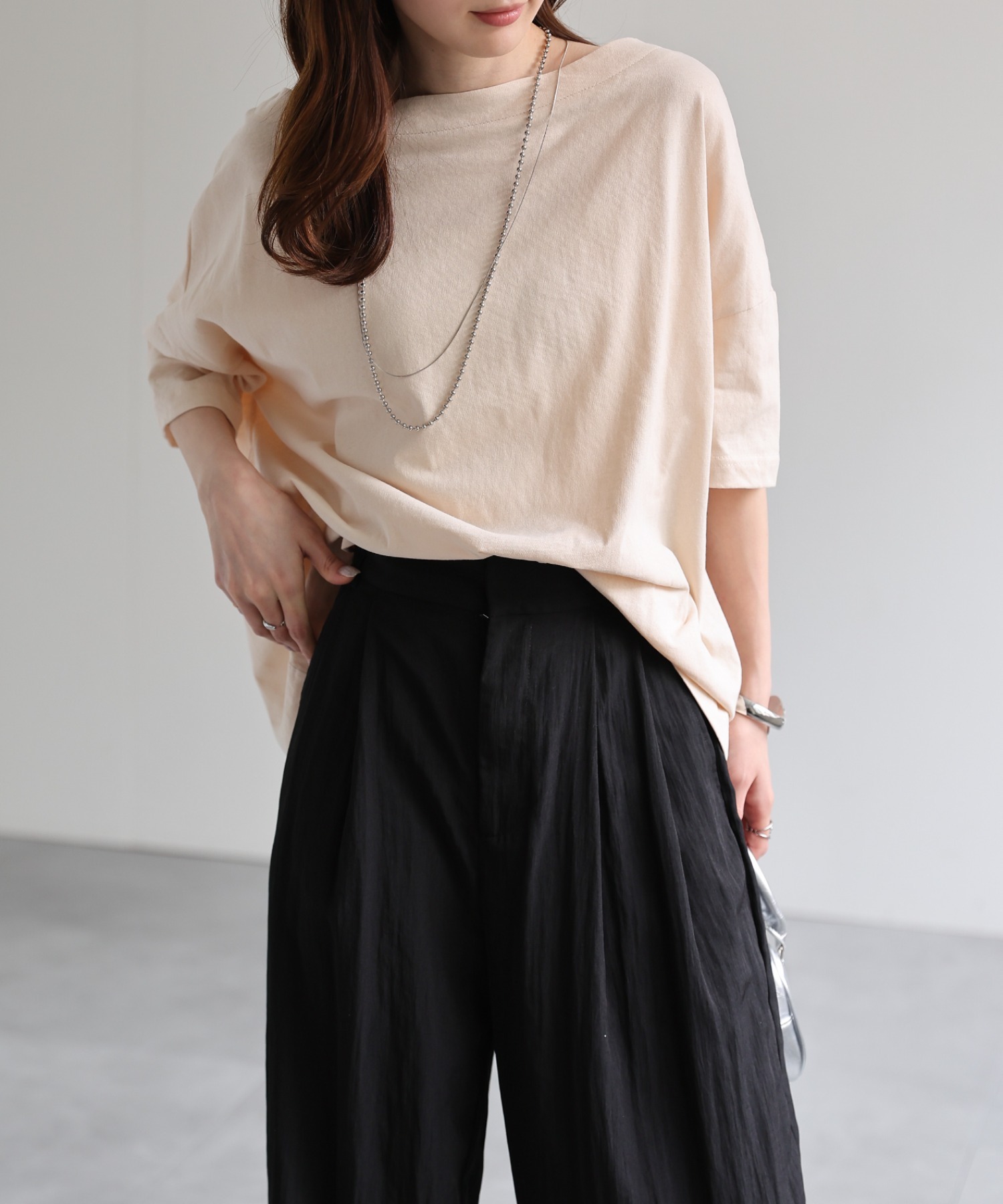model：162cm 着用サイズ：F