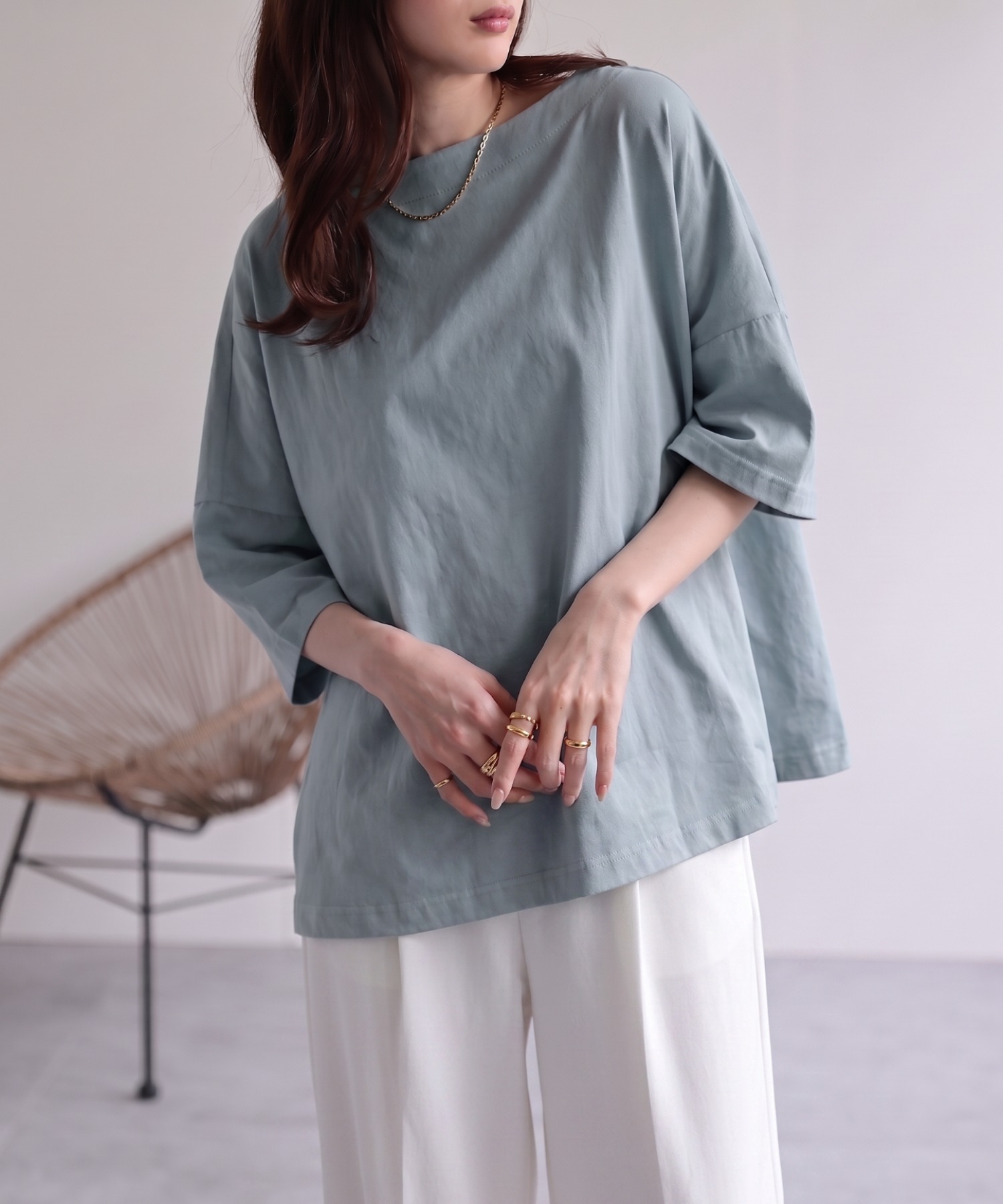 model：162cm 着用サイズ：F