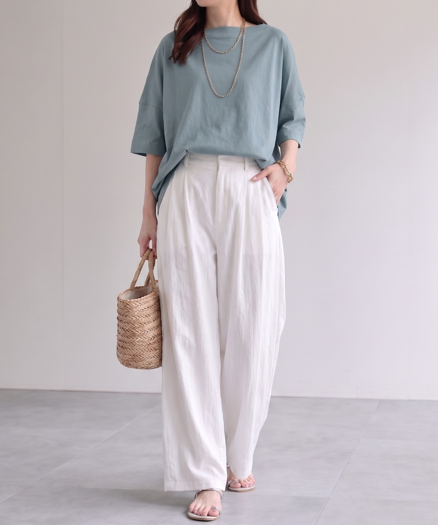 model：162cm 着用サイズ：F