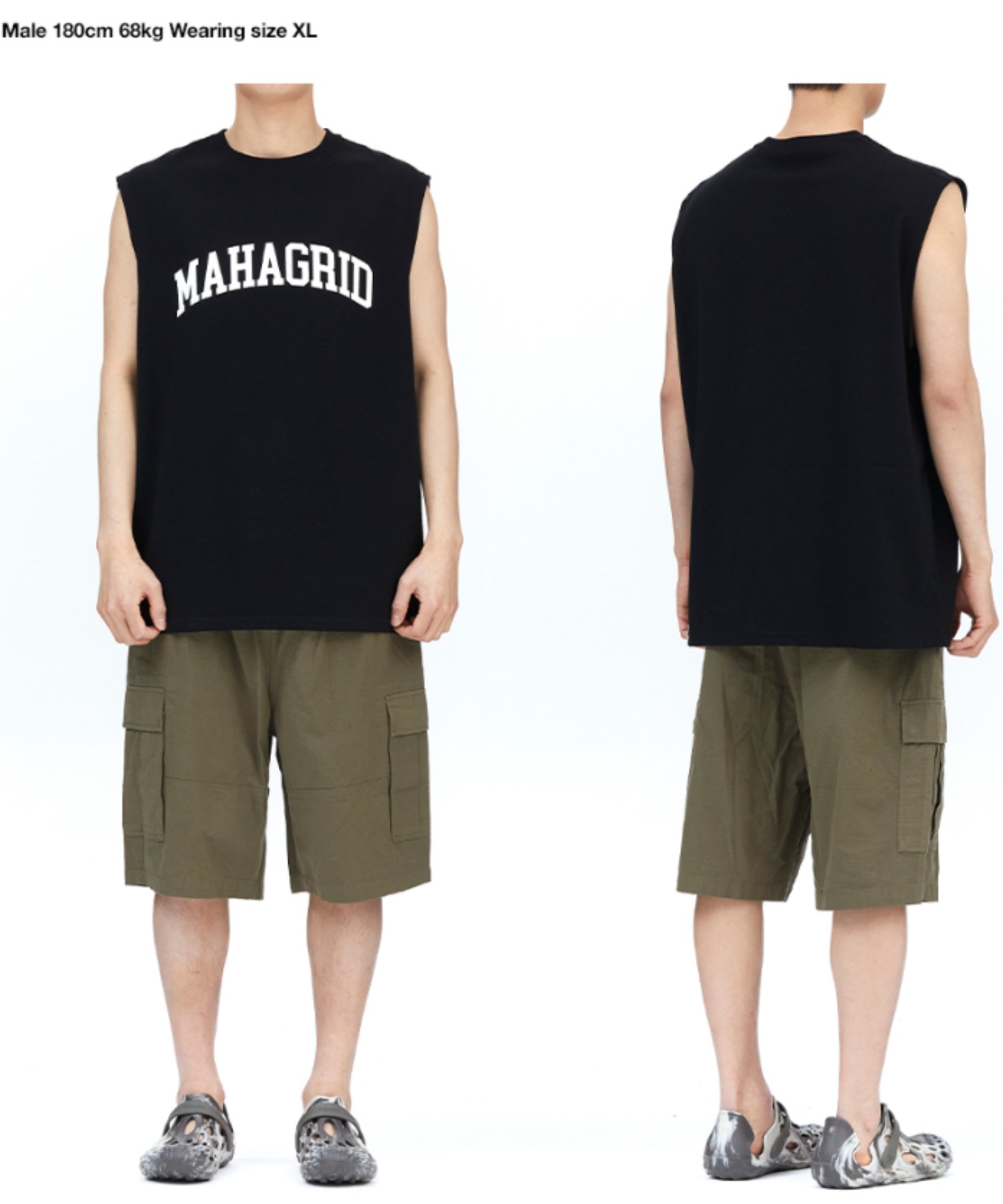 mahagrid/マハグリッド』VARSITY LOGO SLEEVELESS TEE/バーシティロゴ