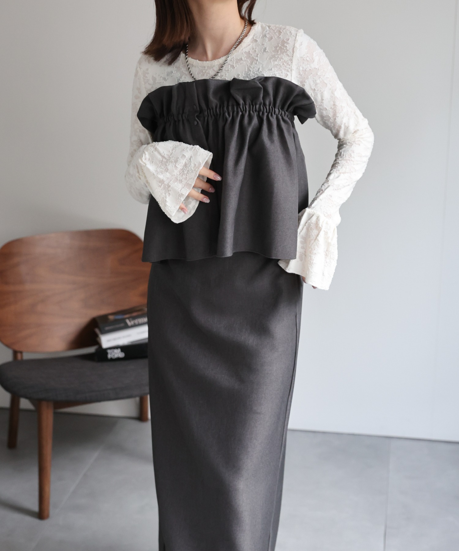 model：162cm 着用サイズ：F