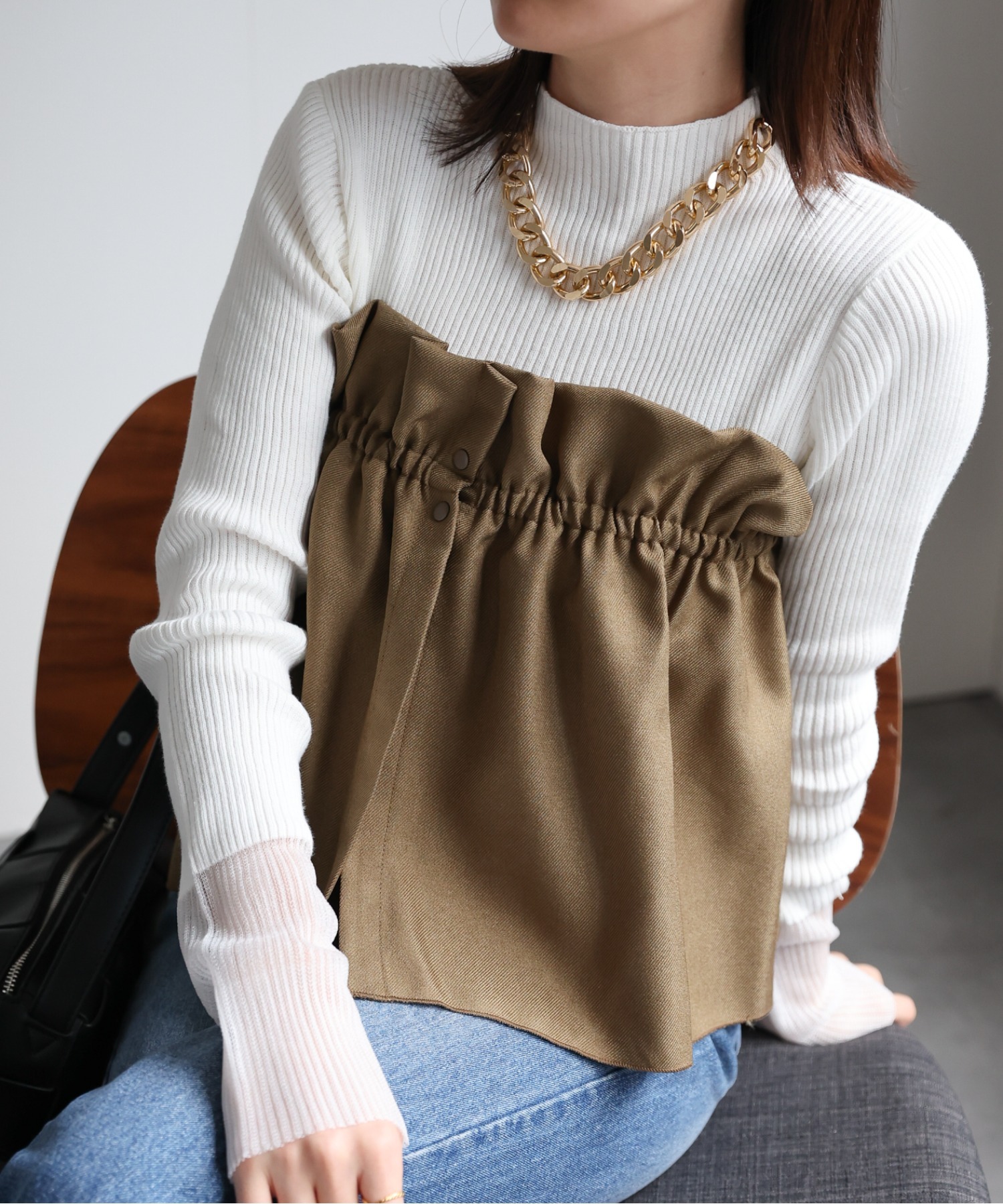 model：162cm 着用サイズ：F