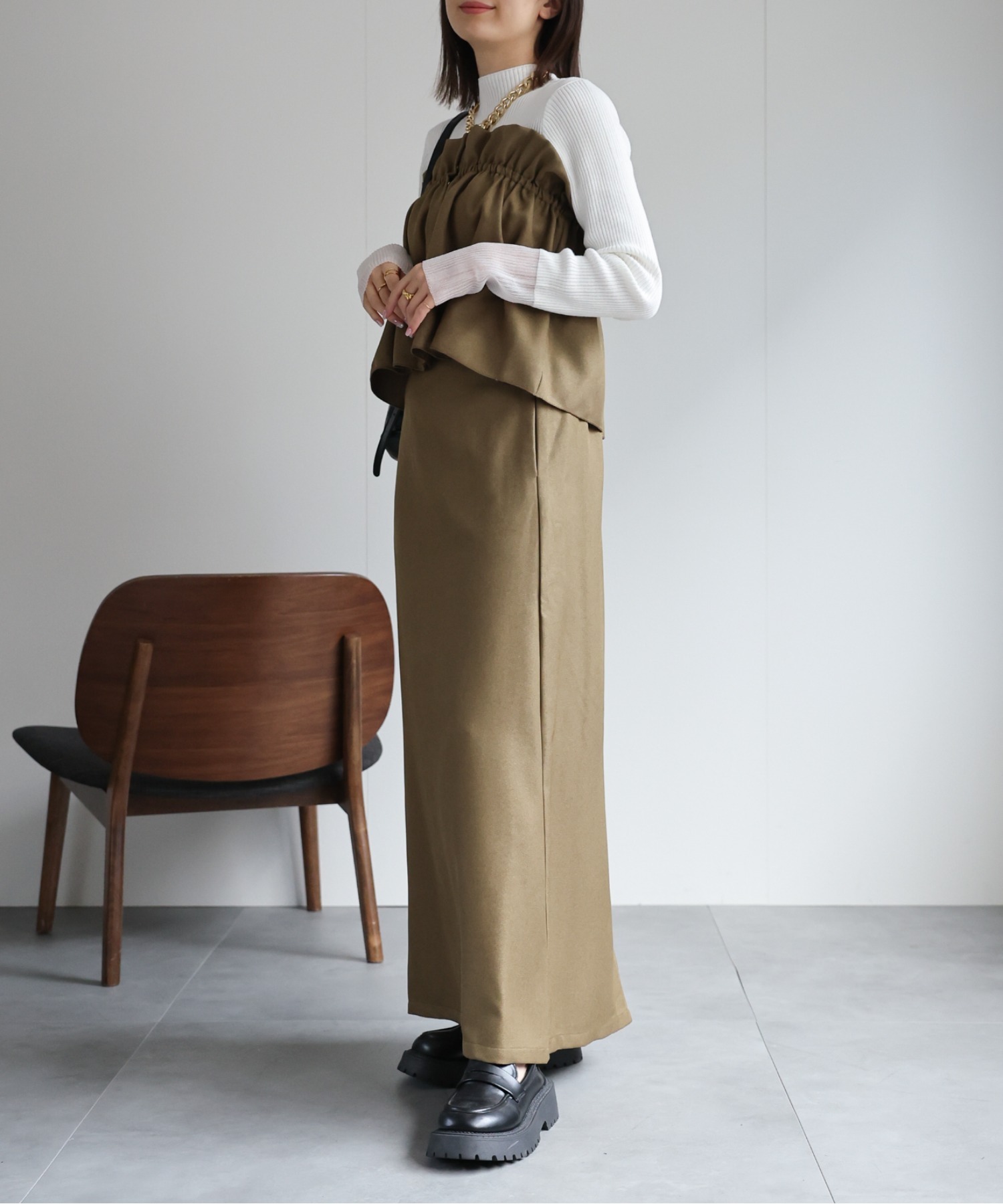 model：162cm 着用サイズ：F