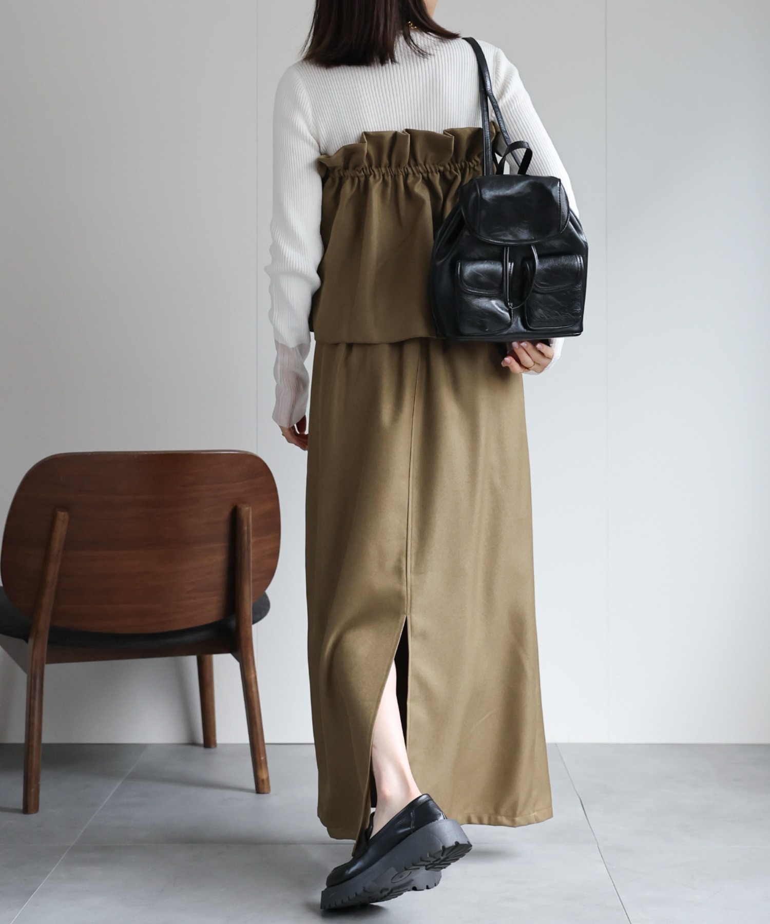 model：162cm 着用サイズ：F