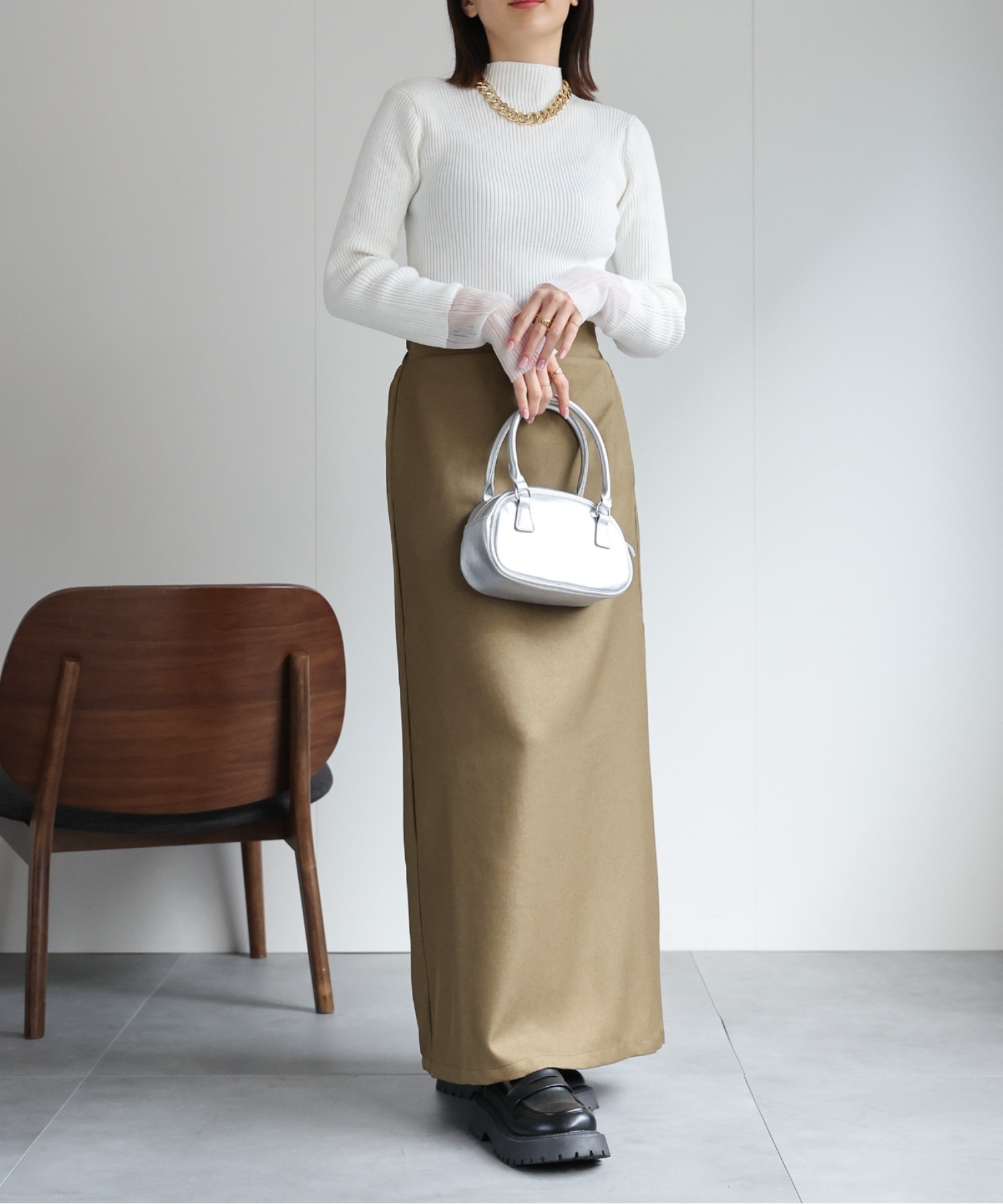 model：162cm 着用サイズ：F