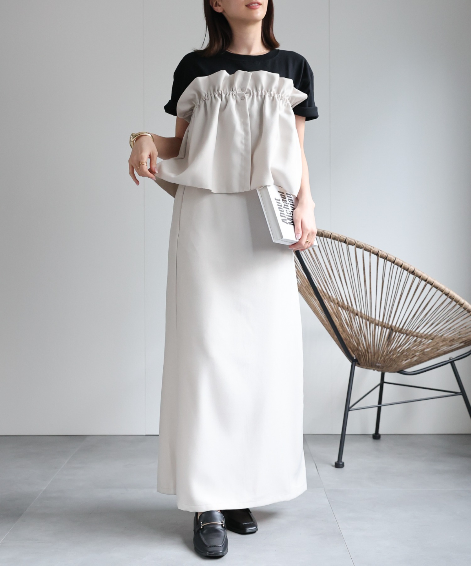 model：162cm 着用サイズ：F