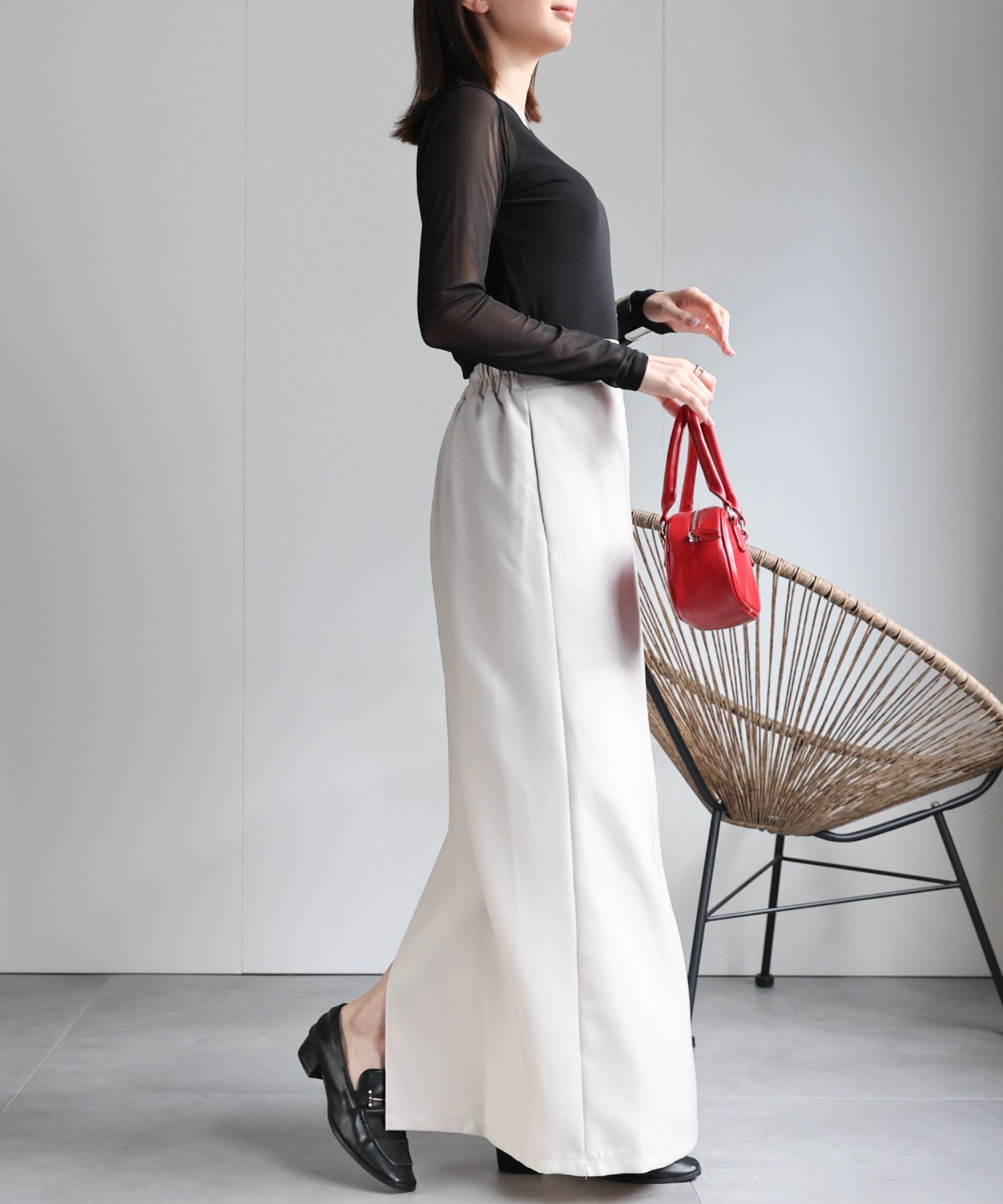 model：162cm 着用サイズ：F