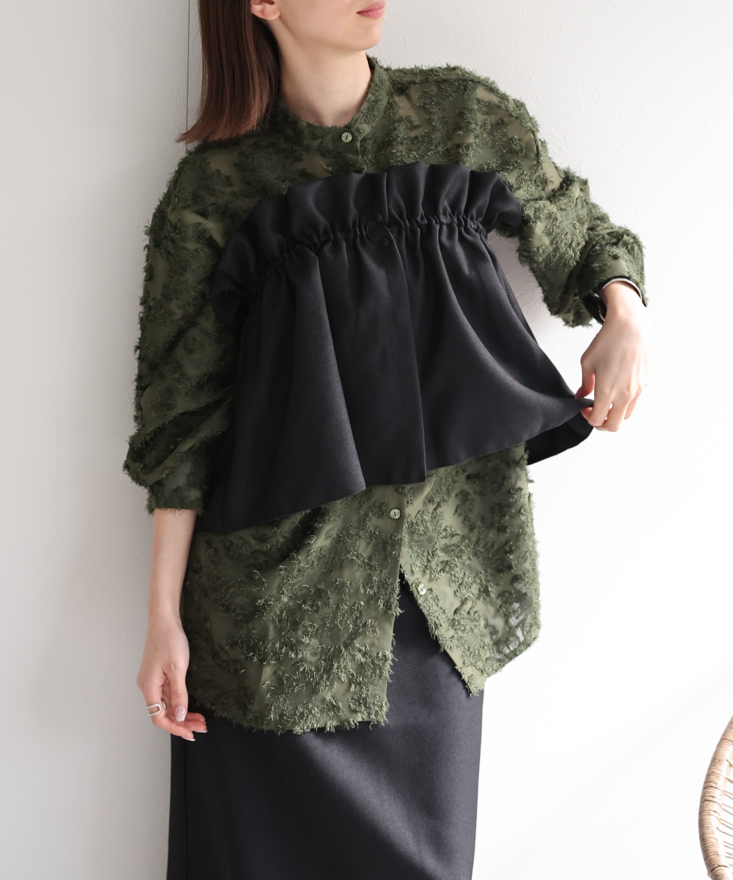 model：162cm 着用サイズ：F