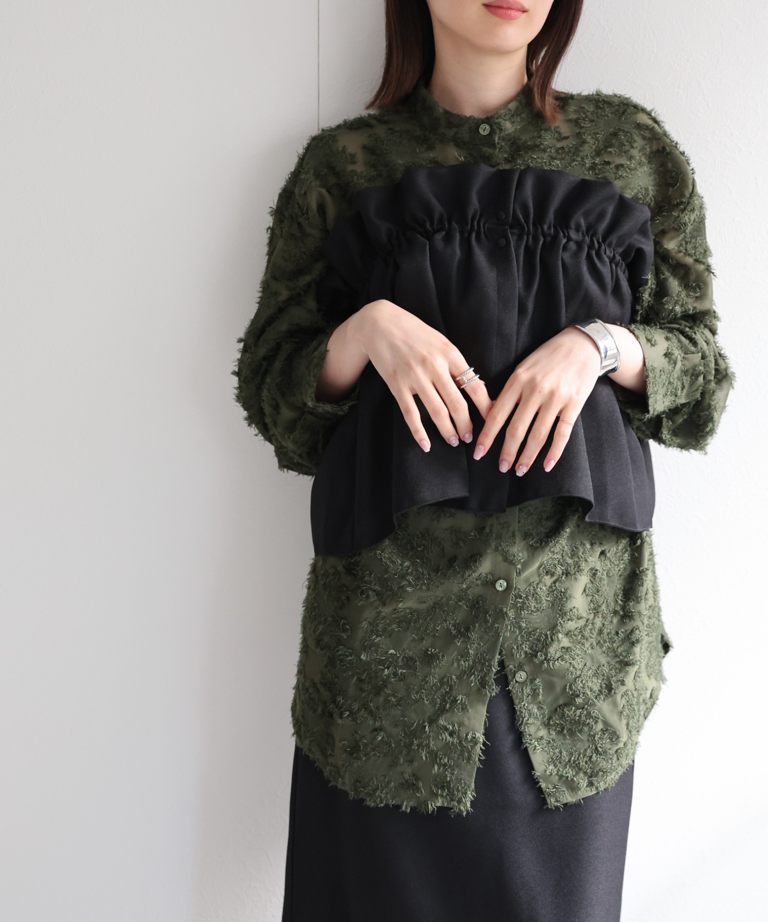 model：162cm 着用サイズ：F
