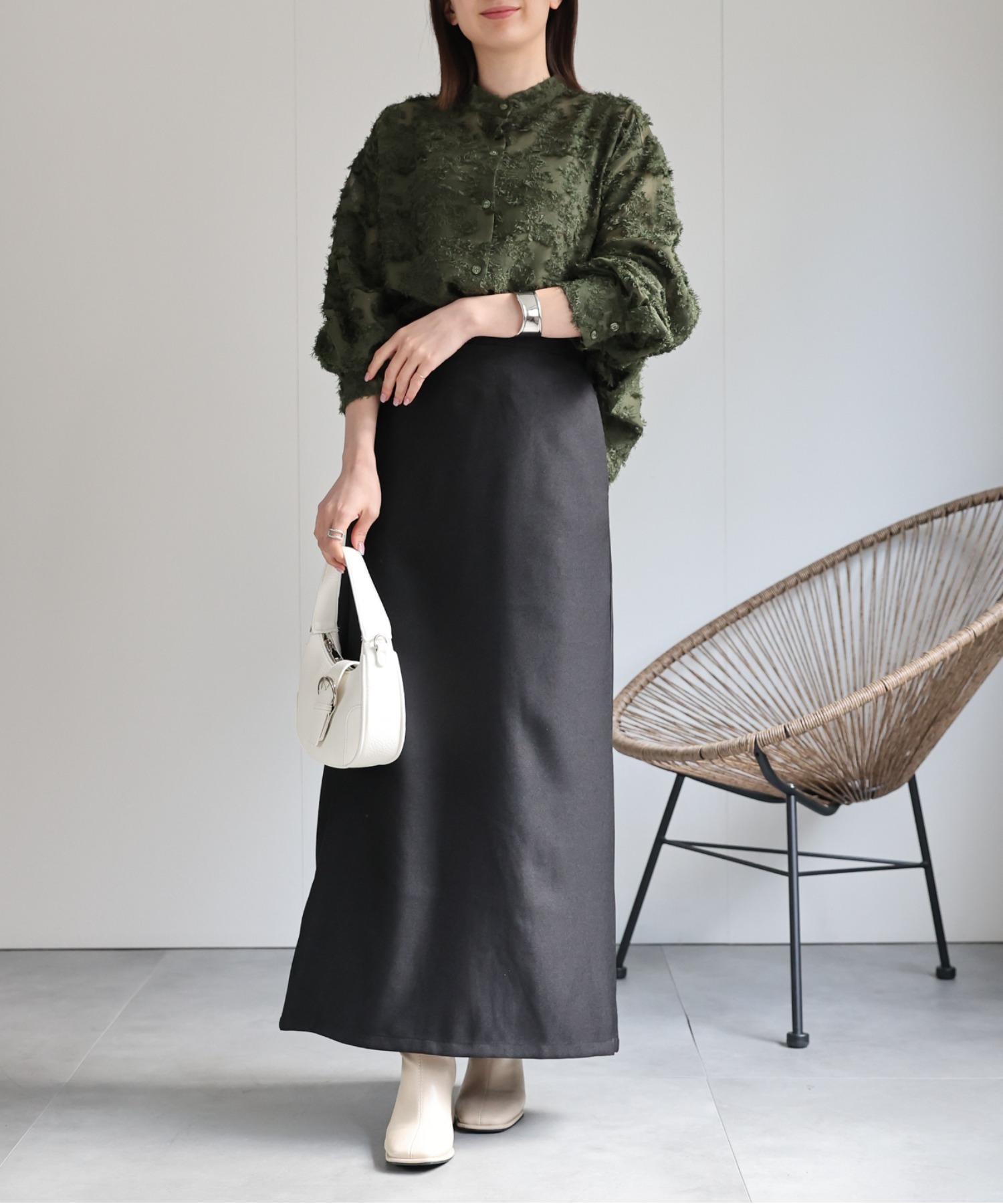 model：162cm 着用サイズ：F